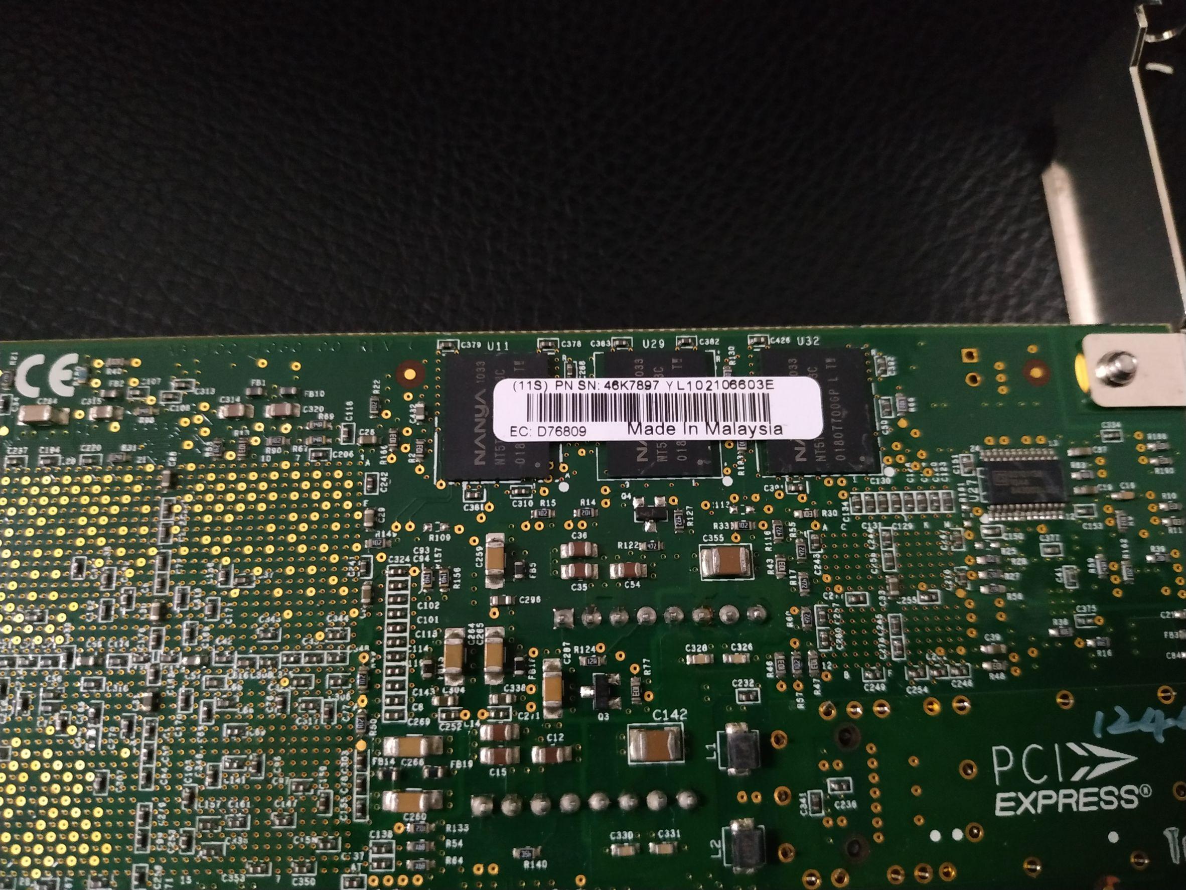 IBM 46K7897 10Gb Ethernet SR PCIe NIC Adapter Card W 1 PORT