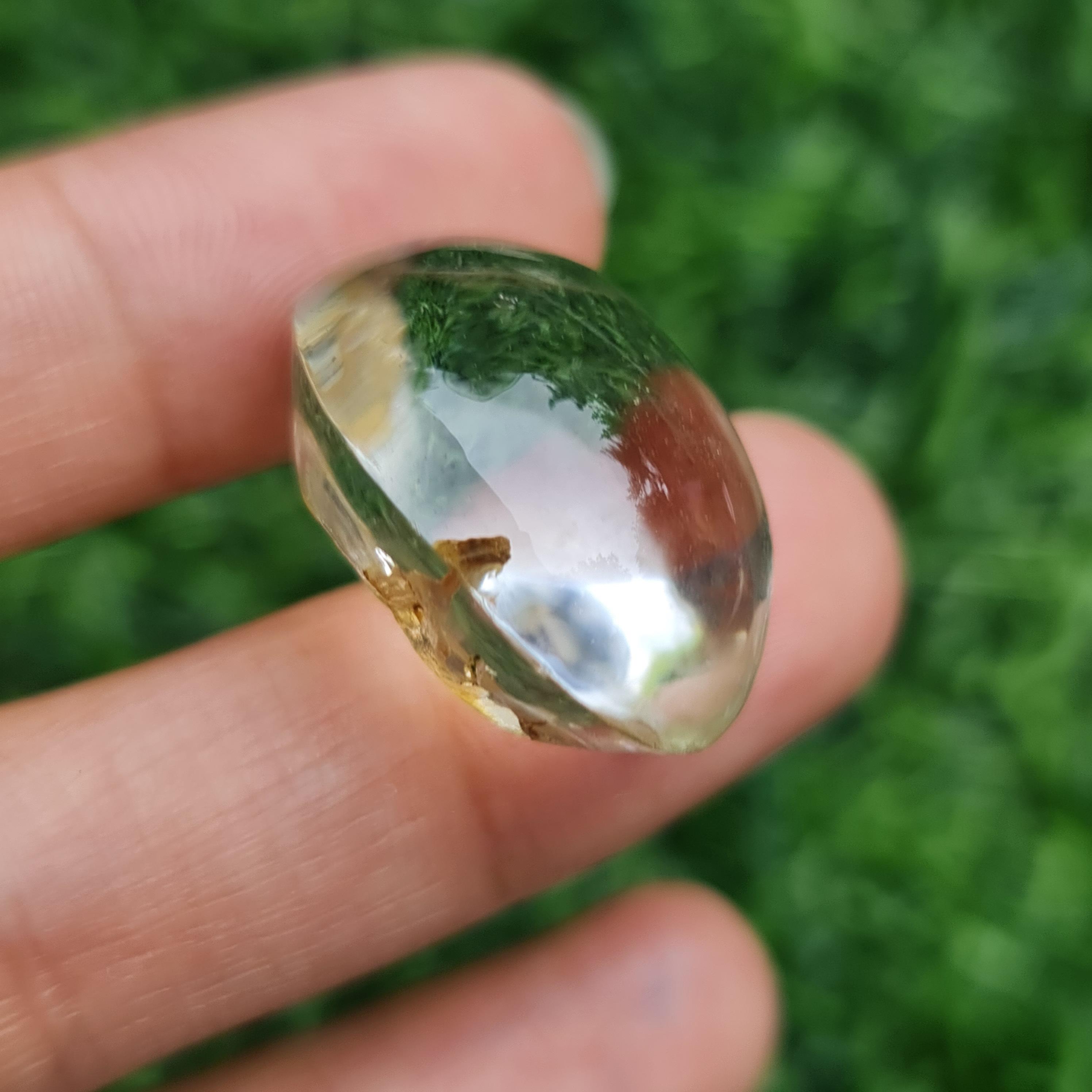 โป่งข่าม ควอตซ์ Rutilated Quartz 49.15 กะรัต Cts. พลอยแท้ อัญมณีมงคลประจําวันเกิด เครื่องประดับพลอย