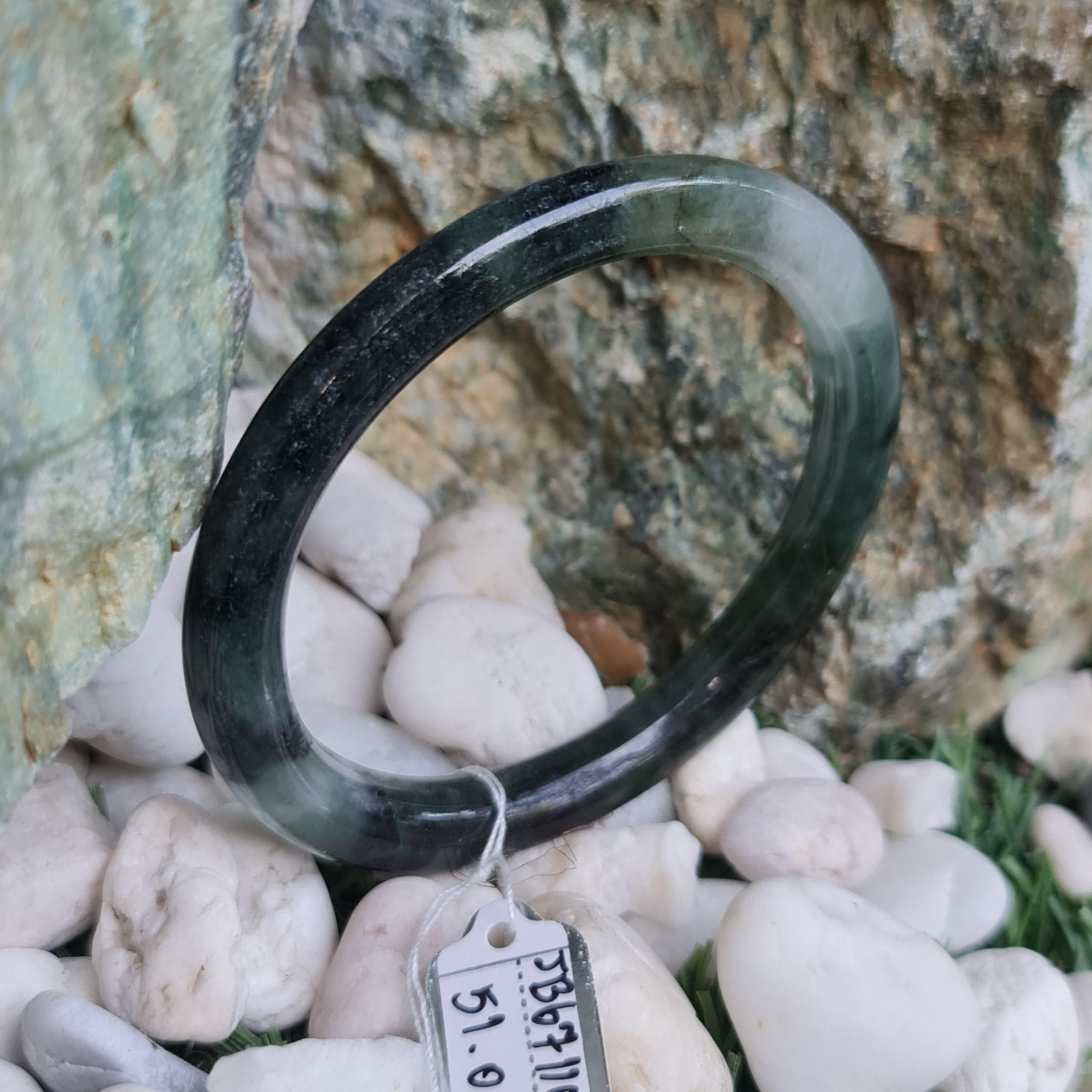 JB6711056 หยก พม่า แท้ Jade กำไลหยก 51.0 มม. (Jadeite bracelet) พม่า (Myanmar)