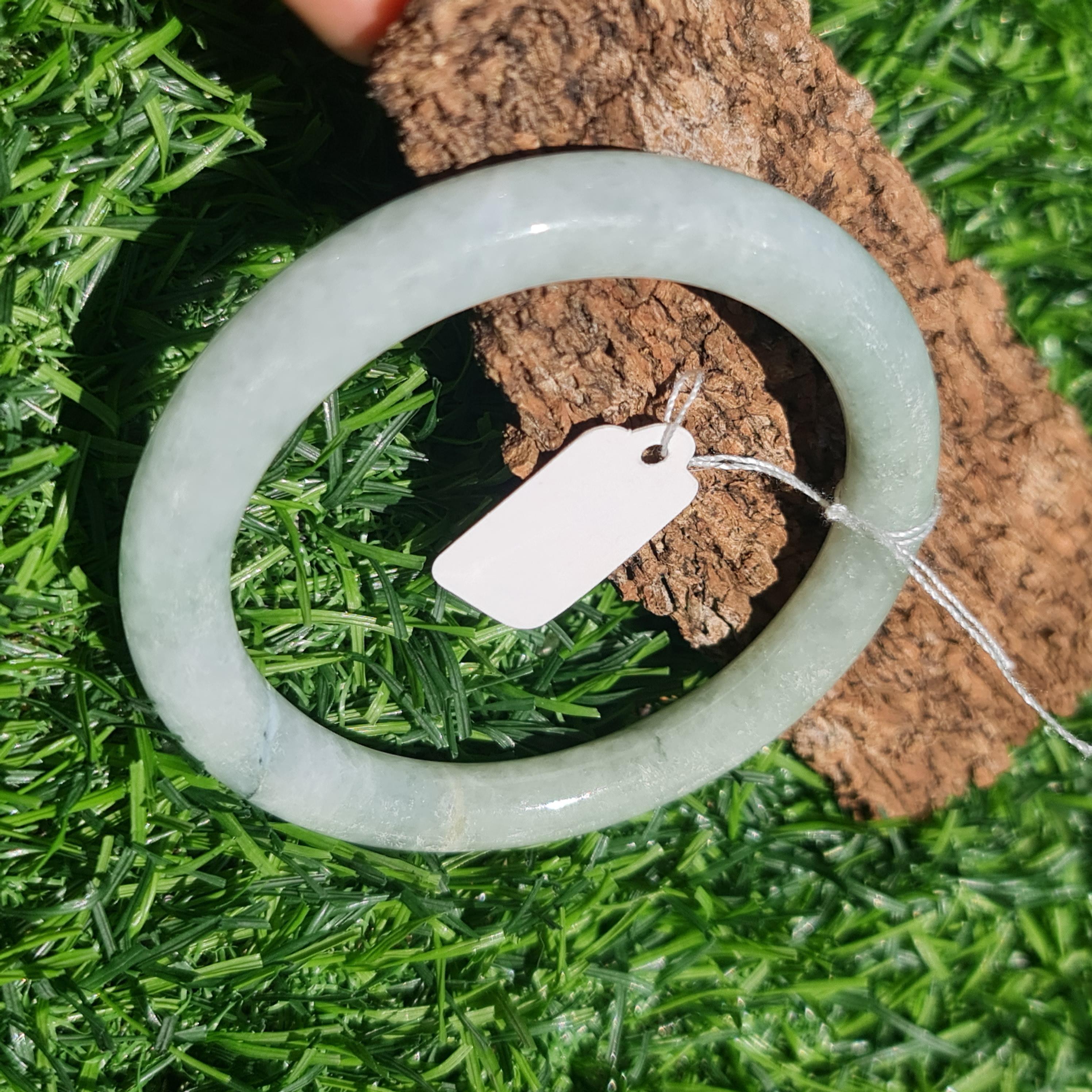 JB6711013 หยก พม่า แท้ Jade กำไลหยก 52.1 มม. (Jadeite bracelet) พม่า (Myanmar)