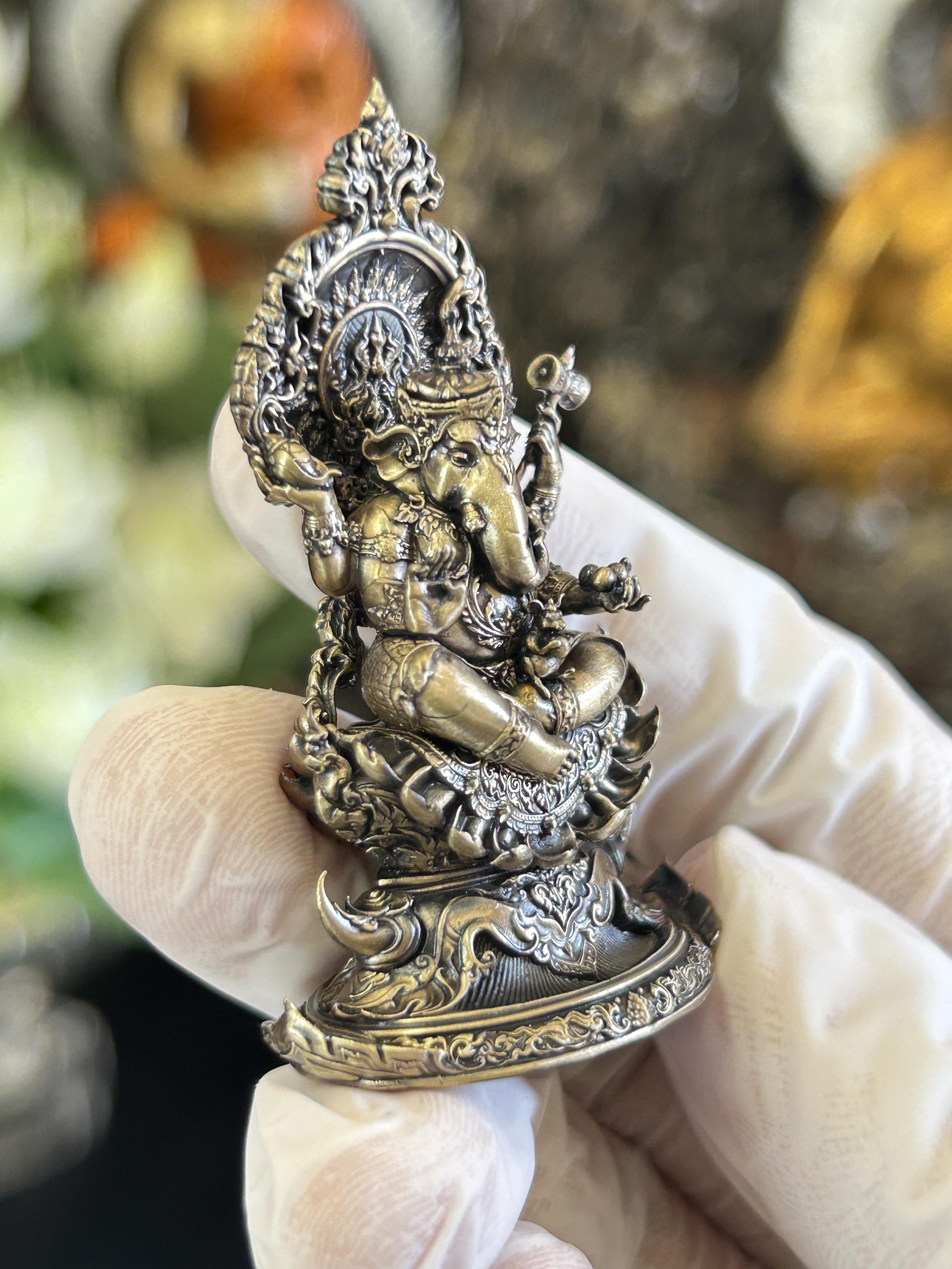 พระพิฆเนศรุ่นสุขสำเร็จนิรันดร์ เนื้อบรอนซ์ซาติน