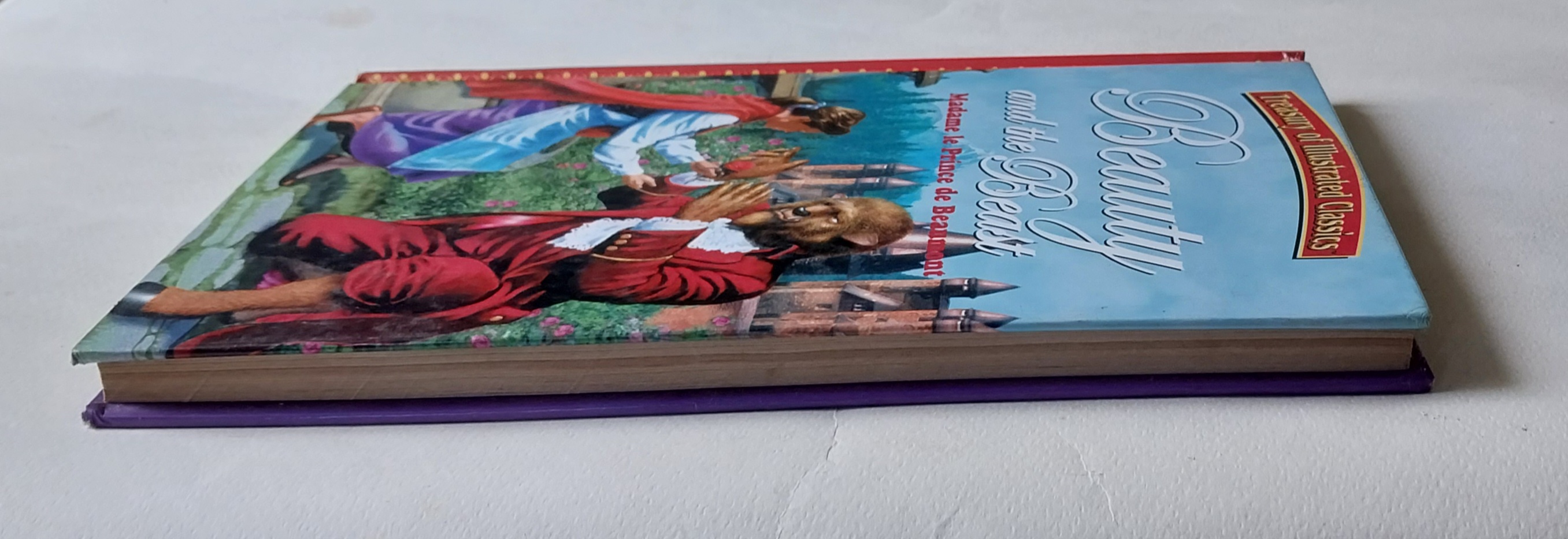 หนังสือนิทานภาษาอังกฤษ สภาพเก่าเก็บ บิวตี้แอนด์บีสต์ ปกแข็ง เนื้อหาขาวดำ พร้อมภาพประกอบทั้งเล่ม Treasury of Illustrated Classics ,Beauty and the Beast ,Madame le Prince de Beaumont,Modern Publishing