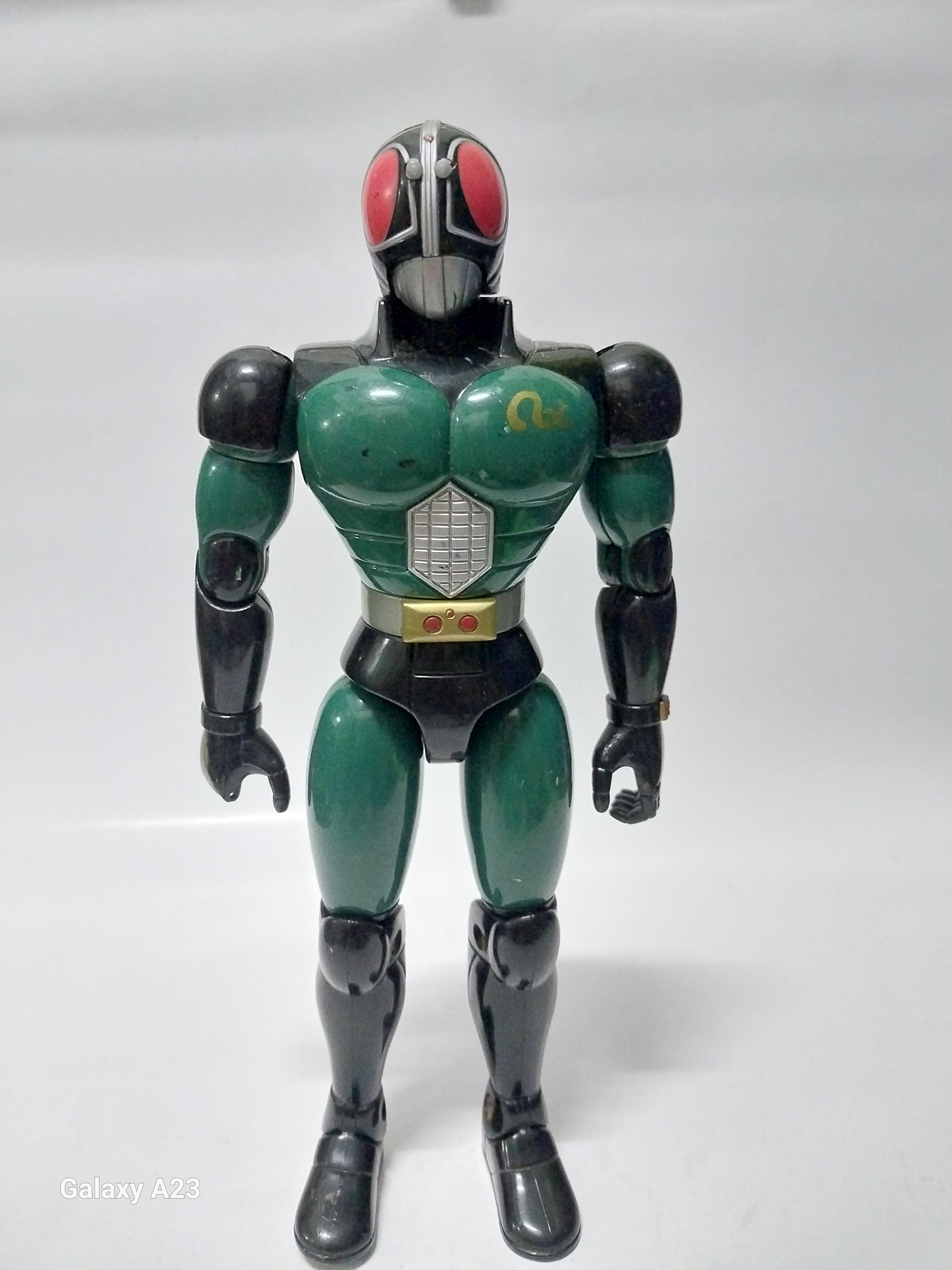 มีหลายภาพ ,**ไม่มีเขา มือชำรุด สีมีรอยบ้าง ตามภาพ มาส์คไรเดอร์แบล๊ค RX Posable Action Figure ขนาด 8 นิ้ว ข้อต่อทั้งตัว ไม่หลวม