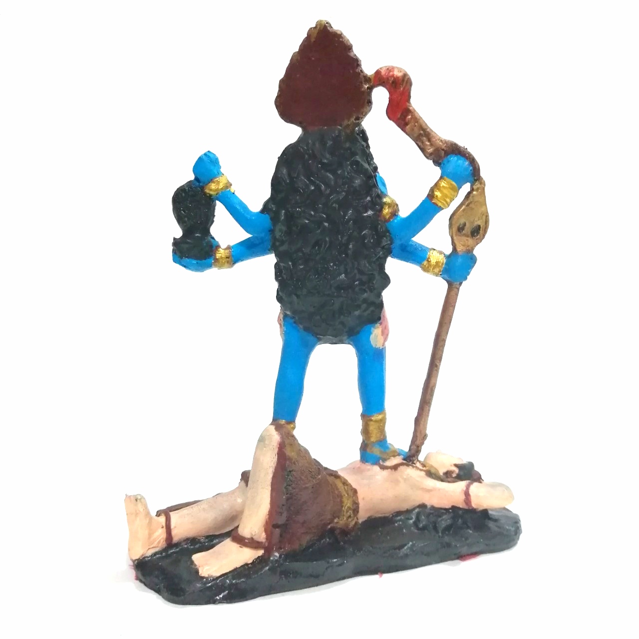 รูปหล่อบูชา พระแม่กาลี ขนาดฐาน6นิ้ว ชิ้นงานเรซิ่นทำสี