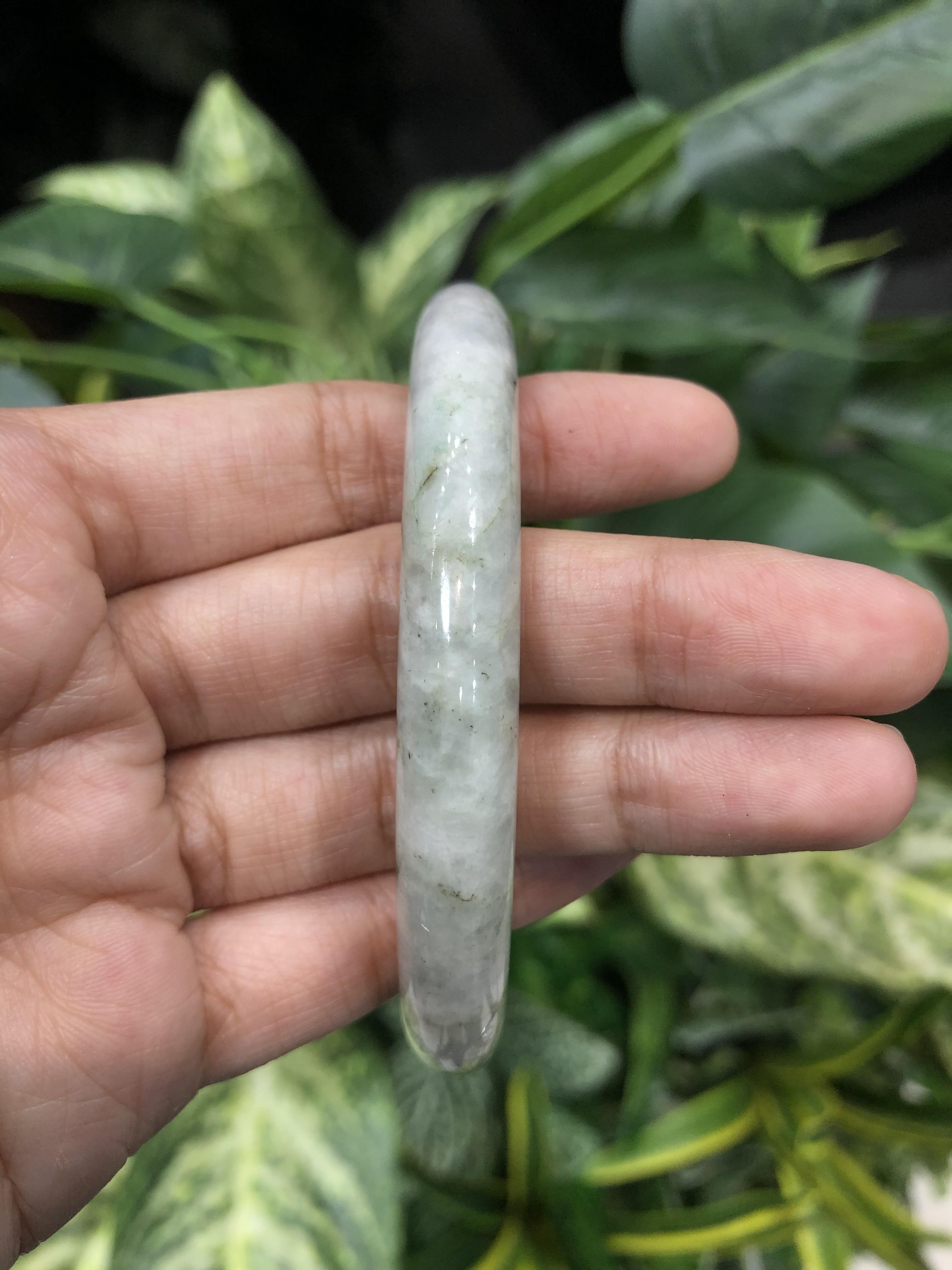 J05C0102 หยก พม่า แท้ Jade กำไลหยก 63 มม. (Jade bracelet) พม่า (Myanmar)