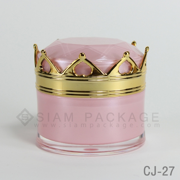 กระปุก อะคริลิค ฝามงกุฎ รหัส CJ-27