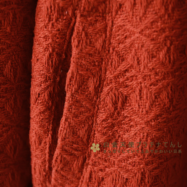 เสื้อโค้ทกันหนาวแฟชั่นญี่ปุ่น มีฮู้ด ผ้าหนาถักลายสวย (12096LM)