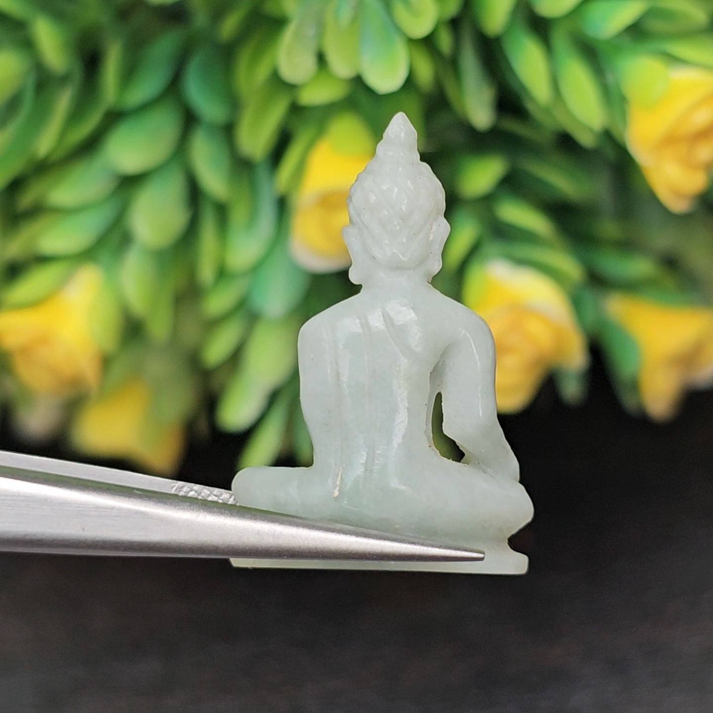 หยก แกะสลัก รูป พระ (Burmese jadeite) 15.29 กะรัต (cts.) หยก พม่า แท้