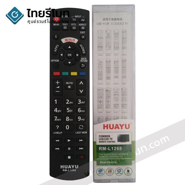 รีโมทสมาร์ททีวี Panasonic มีปุ่มAPPS ปุ่มNetflix ปุ่มHOME (สำหรับSMART TV) รหัสL1268 กดดูรายละเอียดก่อนสั่งซื้อ