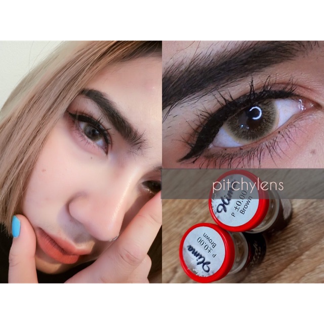 Pitchy lens สีน้ำตาล