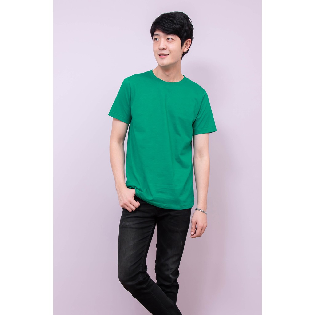 เสื้อยืด OV101 คอกลม ผ้าCotton100% 32 เนื้อนุ่ม ใส่สบาย สีเขียวมิ้นท์