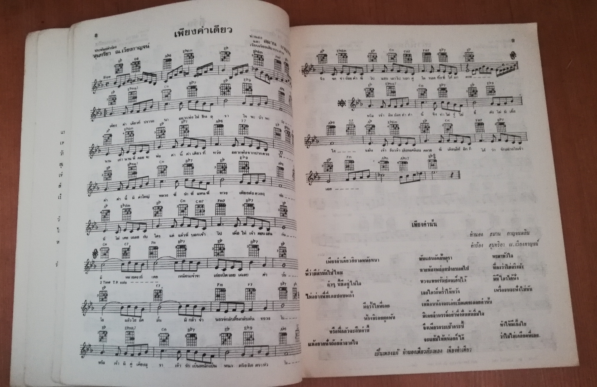 หนังสือเพลง**มีเขียนมแบให้ที่หน้าแรก **เป็นหนังสือโน้ตเพลงทั้งเล่ม มอบสื่อแห่งมิตรภาพ จาก สมาน กาญจนผลิน แด่นักร้อง นักดนตรี และท่านที่ชื่นชอบนการขับร้อง ประกอบด้วย ทำนอง คำร้อง คอร์ด จากต้นฉบับ ที่ถูกต้อง