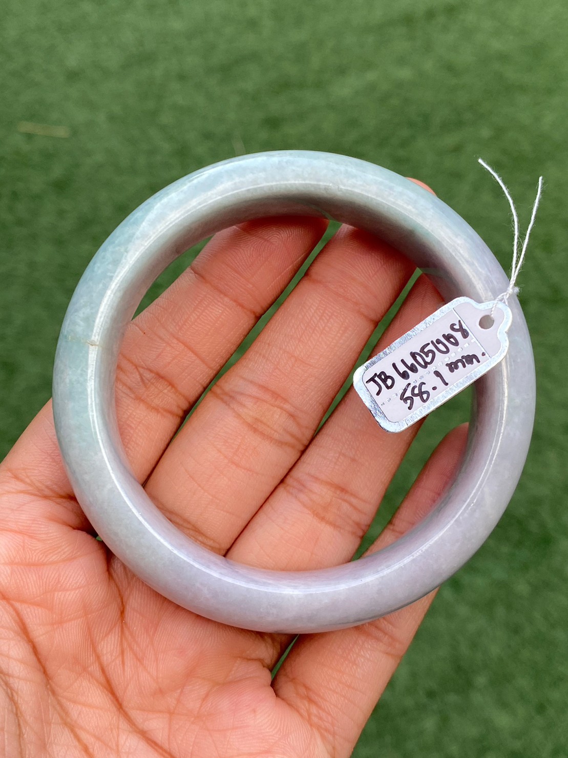 JB6605008 หยก พม่า แท้ Jade กำไลหยก (Jadeite bracelet) พม่า (Myanmar) 58.1 มม.