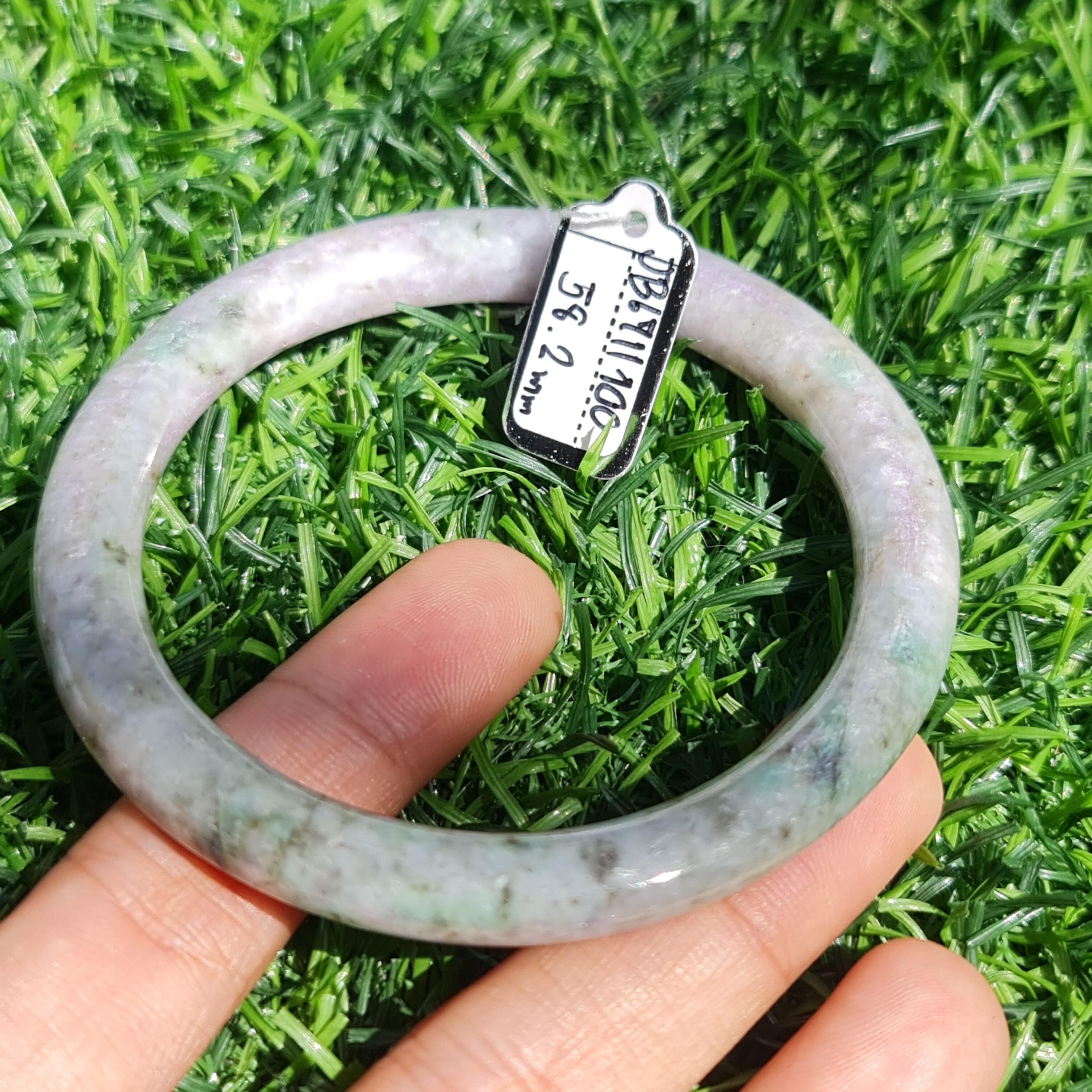 JB6711100 หยก พม่า แท้ Jade กำไลหยก 58.2 มม. (Jadeite bracelet) พม่า (Myanmar)