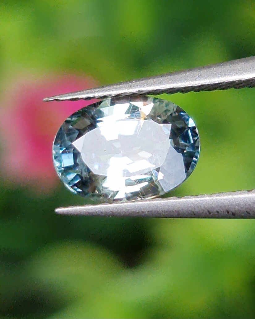 พลอย แซฟไฟร์ 2 สี Bi Color Sapphire 0.91 กะรัต (Cts.) พลอยแท้ อัญมณีมงคลประจําวันเกิด เครื่องประดับพลอย