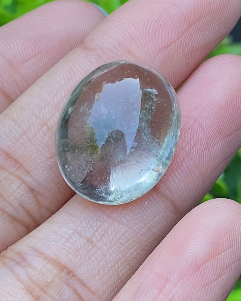 โป่งข่าม ควอตซ์ Rutilated Quartz 26.65 กะรัต Cts. พลอยแท้ อัญมณีมงคลประจําวันเกิด เครื่องประดับพลอย