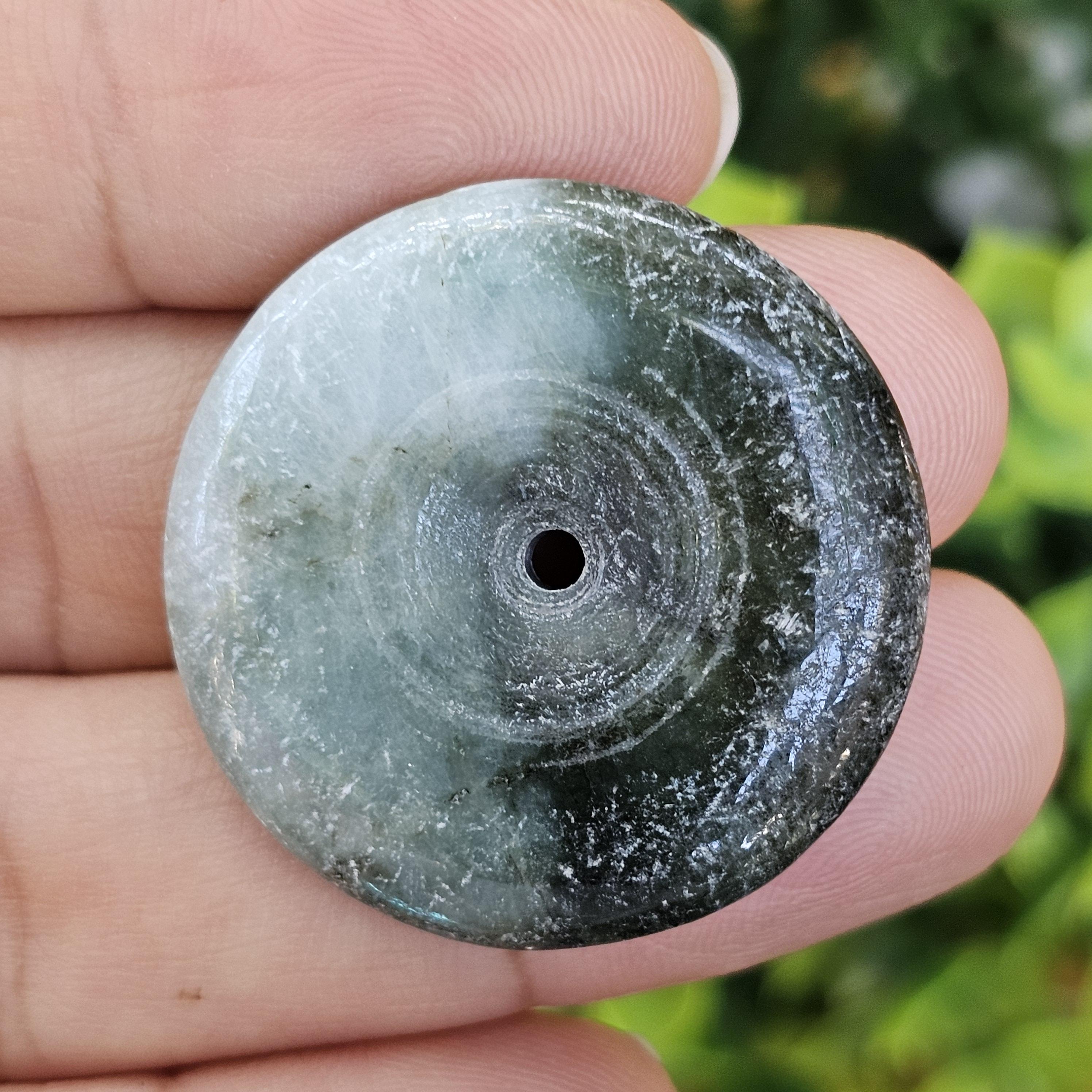 หยก พม่า แท้ Jade จี้โดนัทหยก (Bi-dise jadeite) พม่า (Myanmar) 68.15 กะรัต (Cts.)