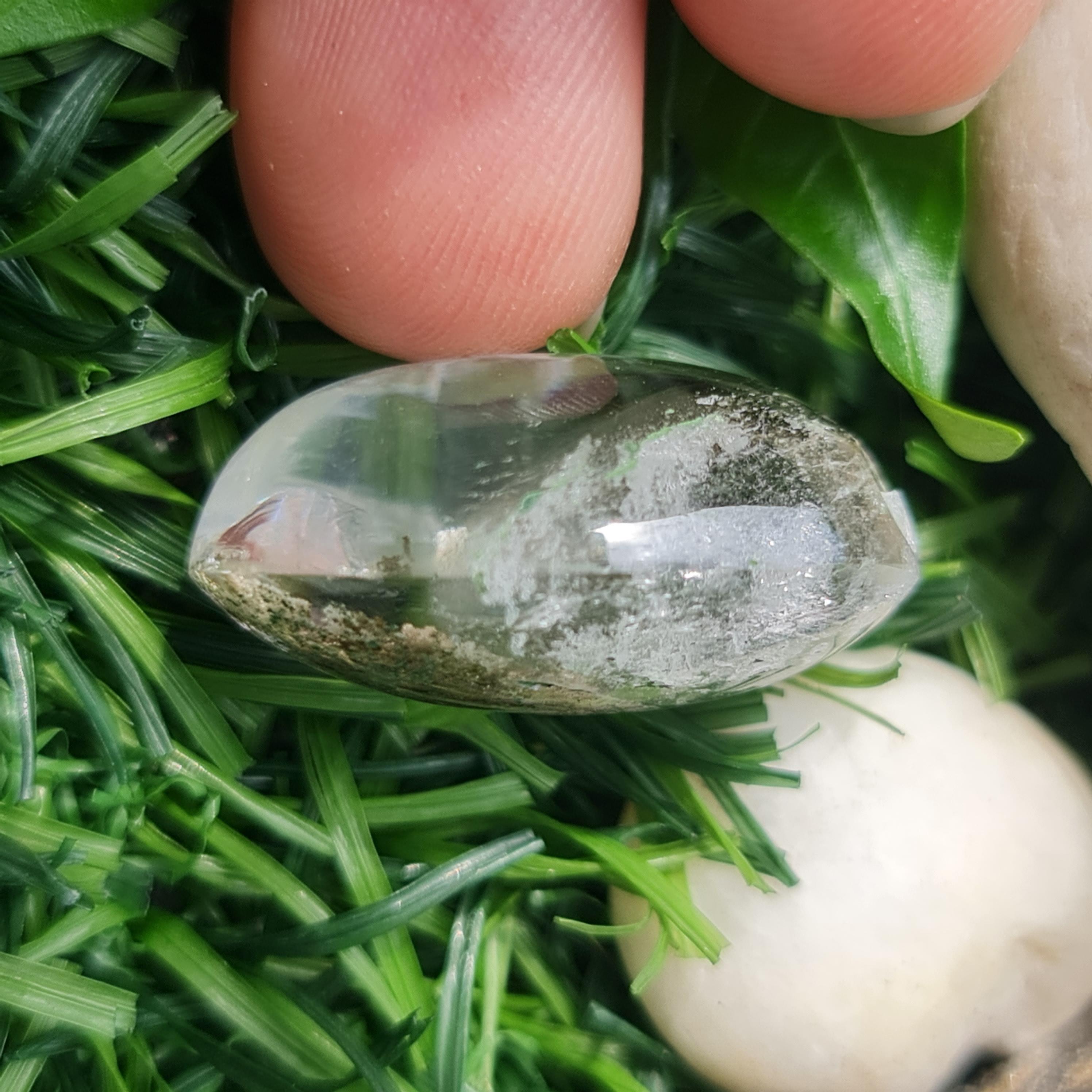 โป่งข่าม ควอตซ์ Rutilated Quartz 34.23 กะรัต Cts. พลอยแท้ อัญมณีมงคลประจําวันเกิด เครื่องประดับพลอย