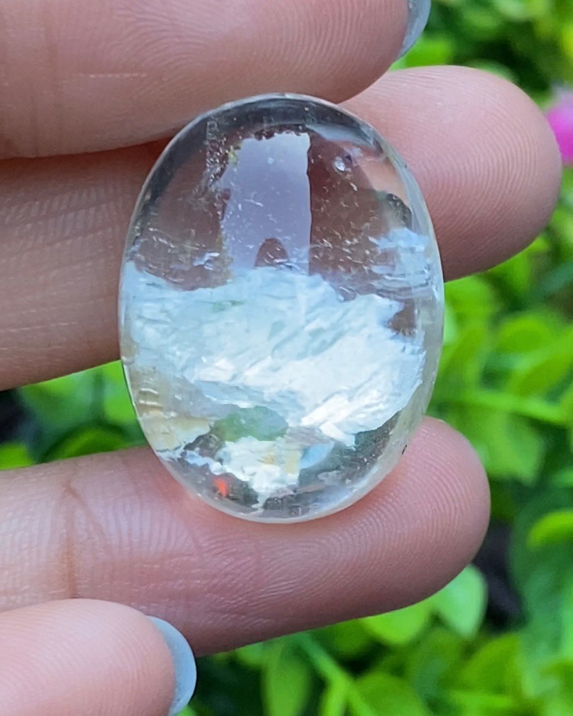 โป่งข่าม ควอตซ์ Rutilated Quartz 54.43 กะรัต Cts. พลอยแท้ อัญมณีมงคลประจําวันเกิด เครื่องประดับพลอย