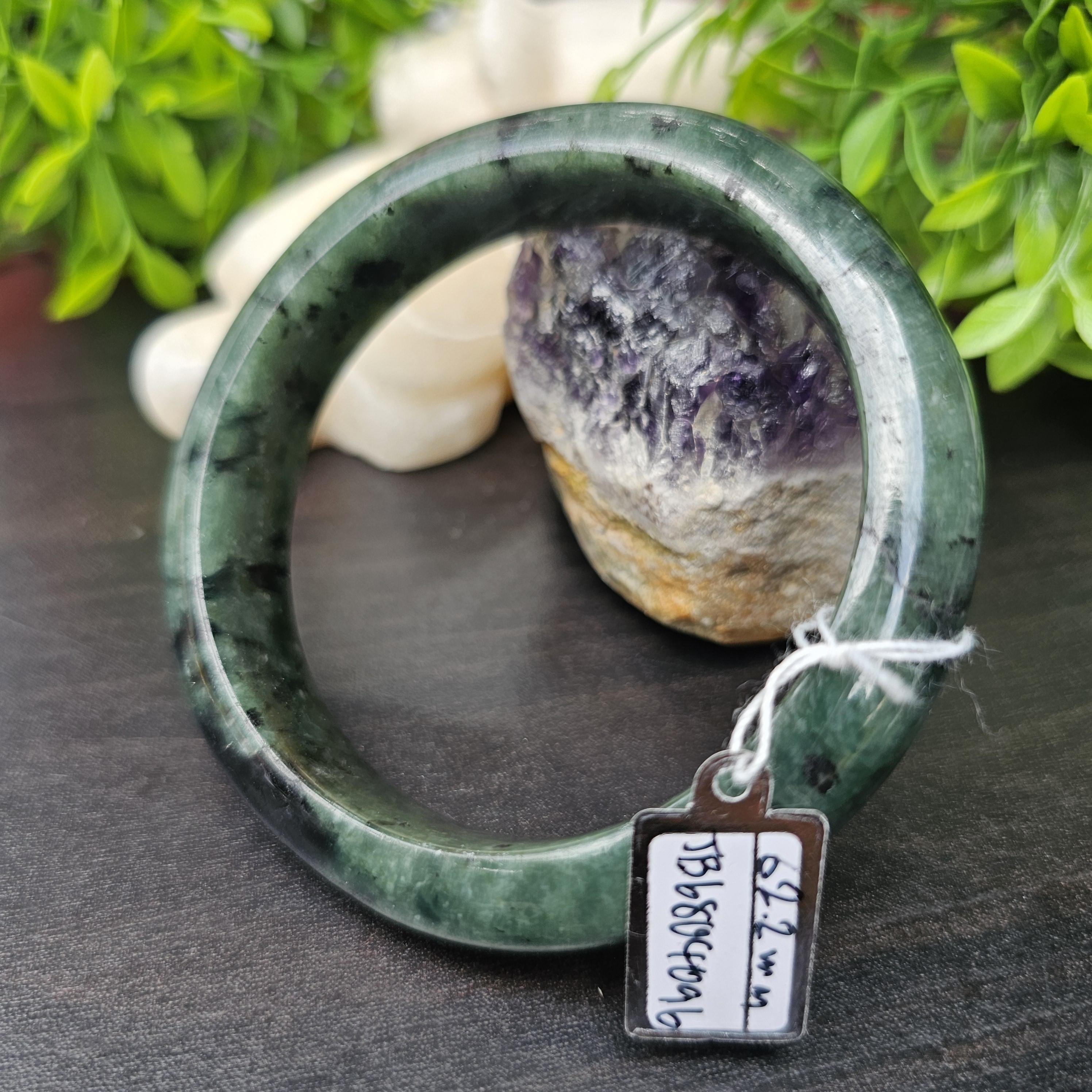 JB68041096 หยก พม่า แท้ Jade กำไลหยก 62.2 มม. (Jadeite bracelet) พม่า (Myanmar)