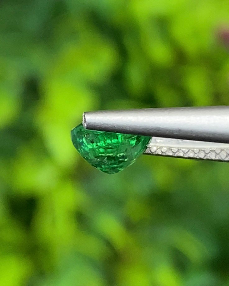 พลอย ซาโวไรท์ Tsavorite Garnet 1.25 กะรัต (Cts.) ดิบ Unheated พลอยแท้ อัญมณีมงคลประจําวันเกิด เครื่องประดับพลอย