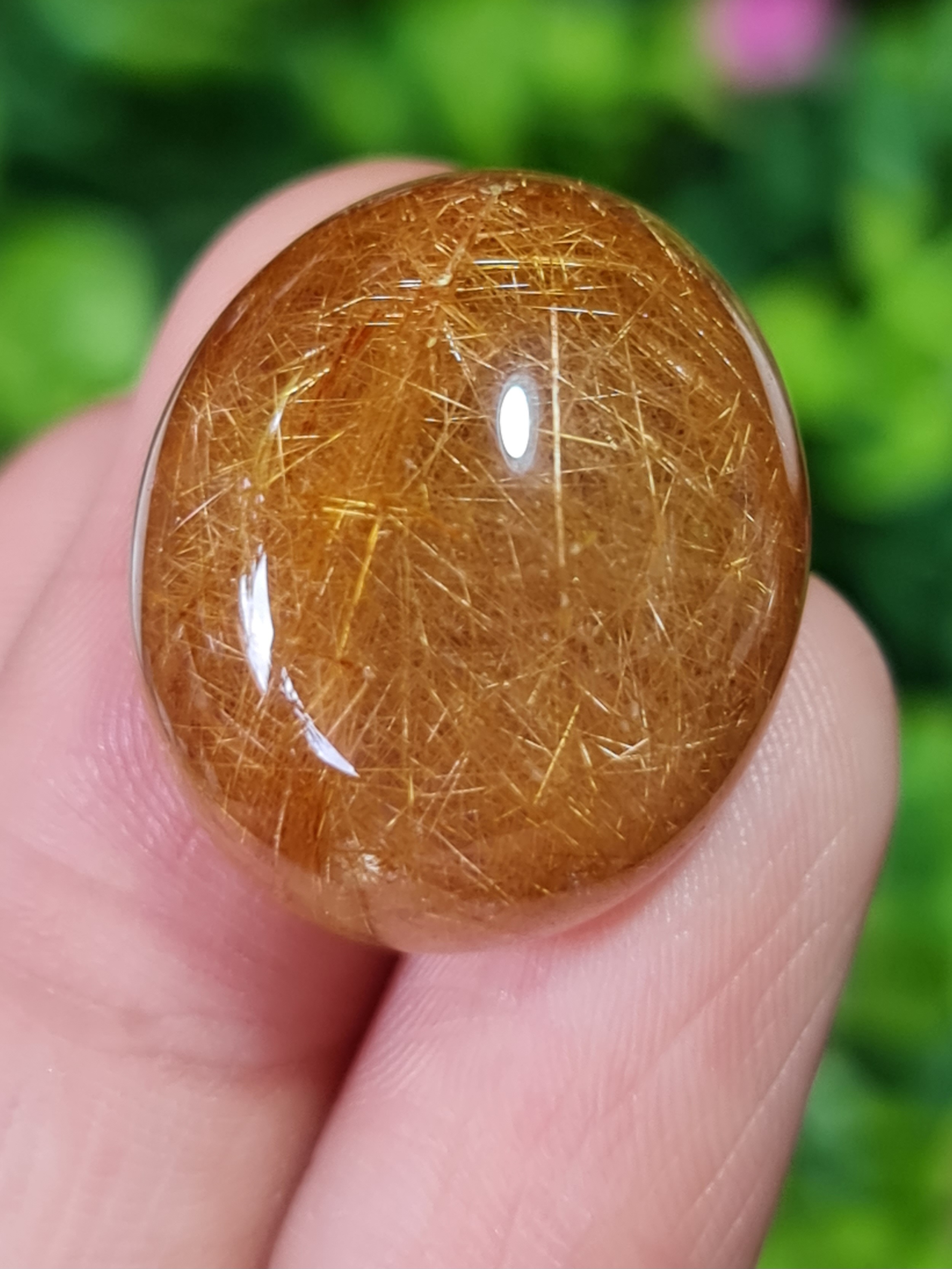ไหมทอง ควอตซ์ Golden Rutilated Quartz 41.04 กะรัต Cts.พลอยแท้ อัญมณีมงคลประจําวันเกิด เครื่องประดับพลอย