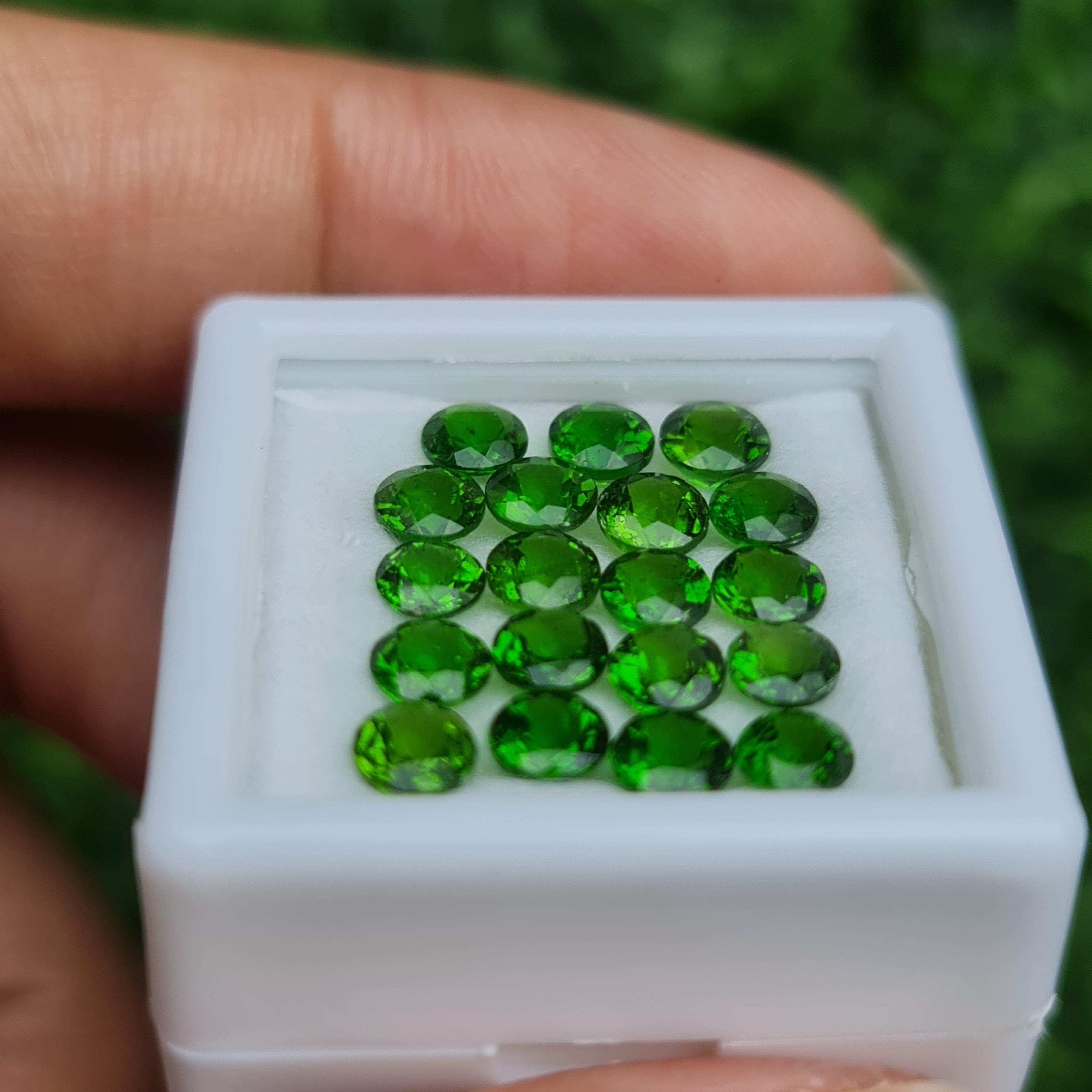พลอย โครม ไดออพไซด์ Chrome Diopside 5.39 กะรัต (Cts.) 19 เม็ด พลอยแท้ อัญมณีมงคลประจําวันเกิด เครื่องประดับพลอย