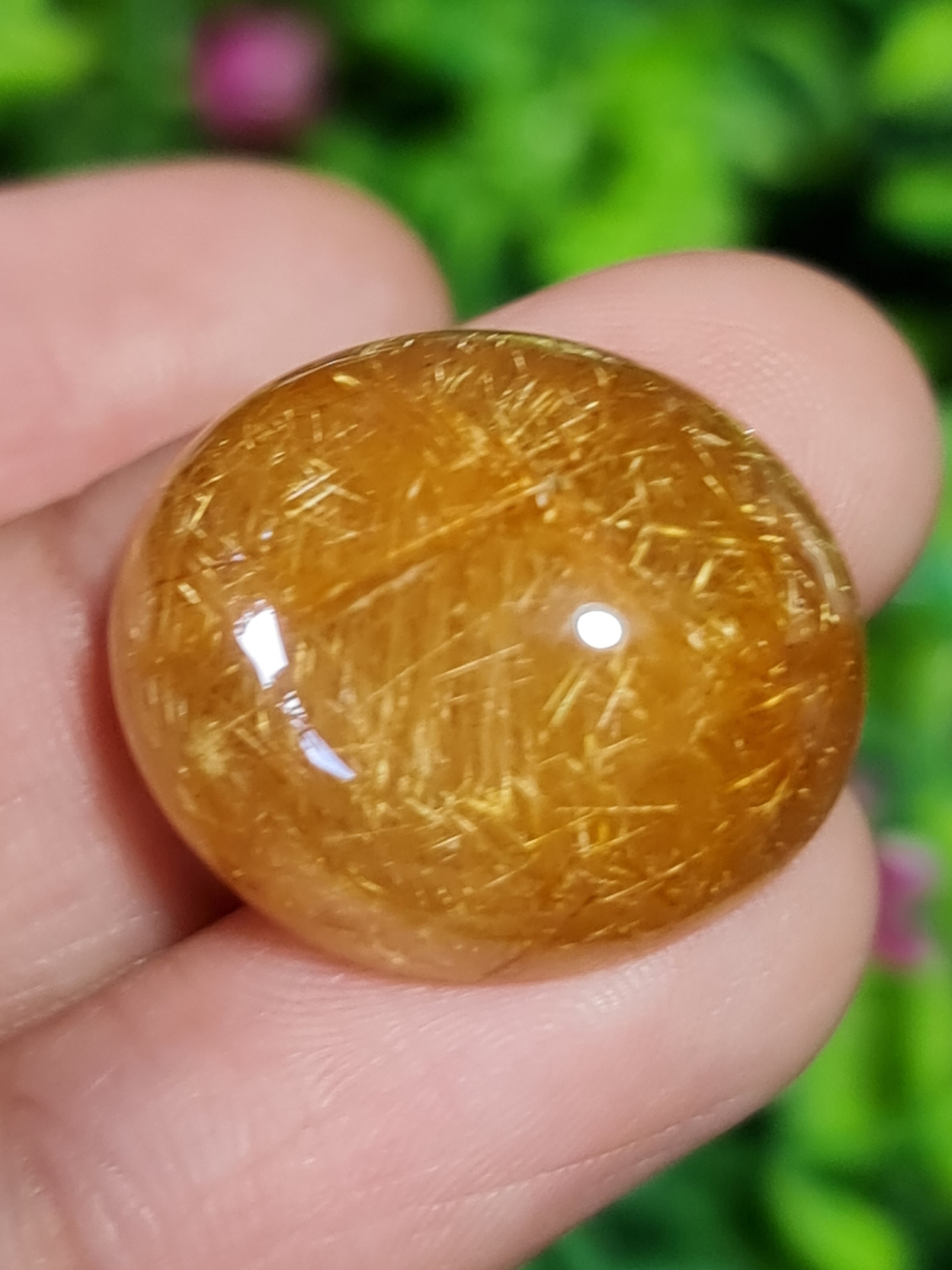 ไหมทอง ควอตซ์ Golden Rutilated Quartz 36.71 กะรัต Cts.พลอยแท้ อัญมณีมงคลประจําวันเกิด เครื่องประดับพลอย