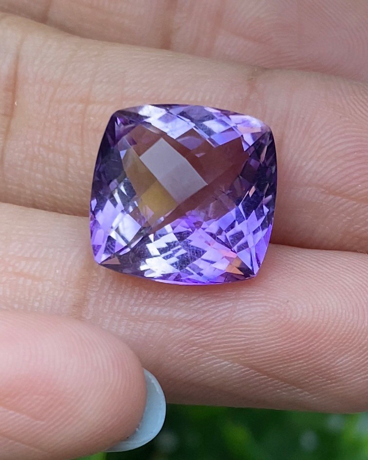 พลอย อเมทิส Amethyst 9.75 กะรัต (Cts.) พลอยแท้ อัญมณีมงคลประจําวันเกิด เครื่องประดับพลอย