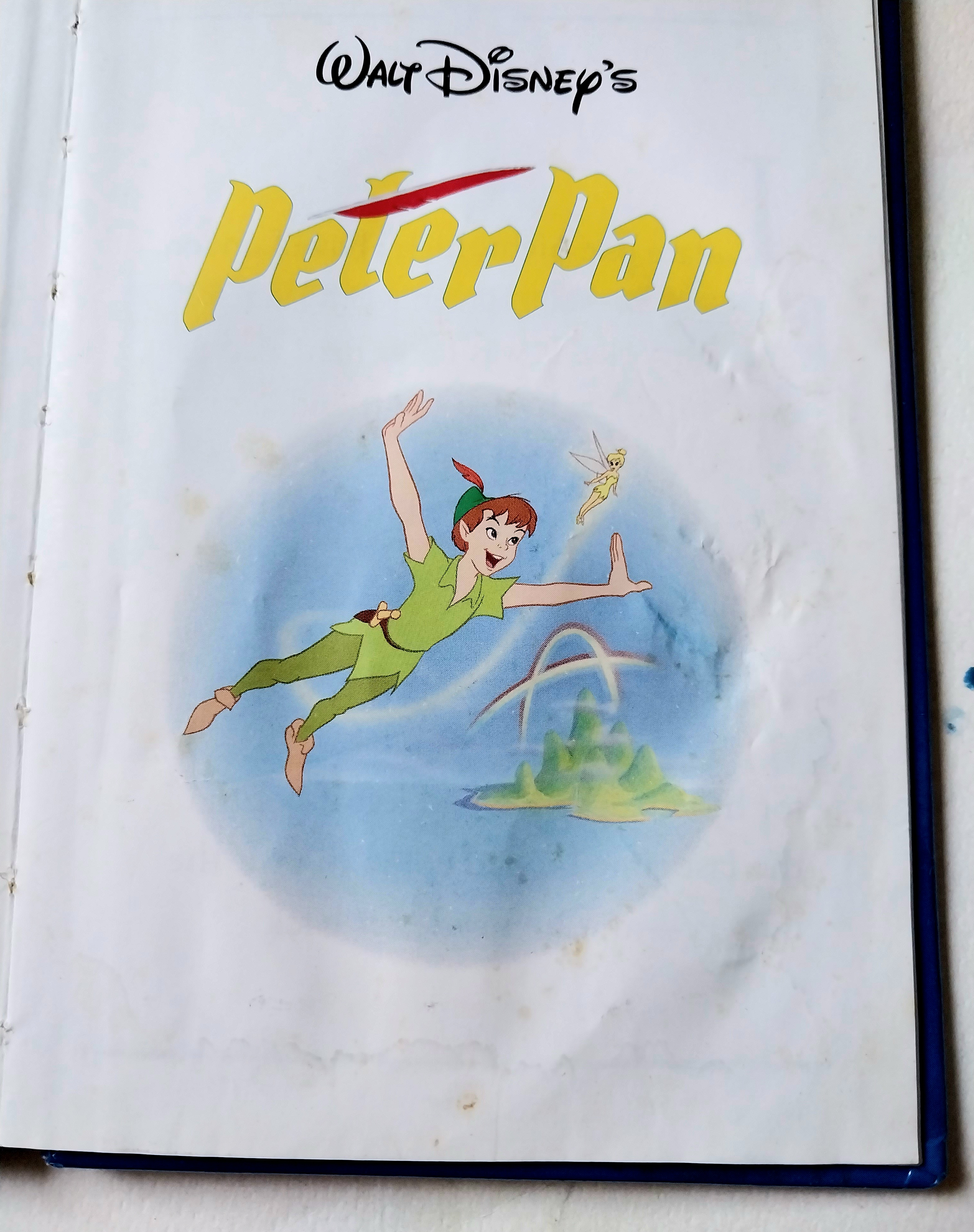 มีหลายภาพ,หนังสือเล่มเล็ก**มีตำหนิทั้งเล่มตามภาพ นิทานดิสนีย์ภาษาอังกฤษ เรื่อง ปีเตอร์แพน Peter Pan ภาพสวย