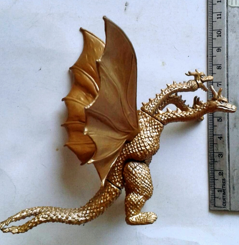 มังกร 3 หัวสีทอง สูง 11 ซม.