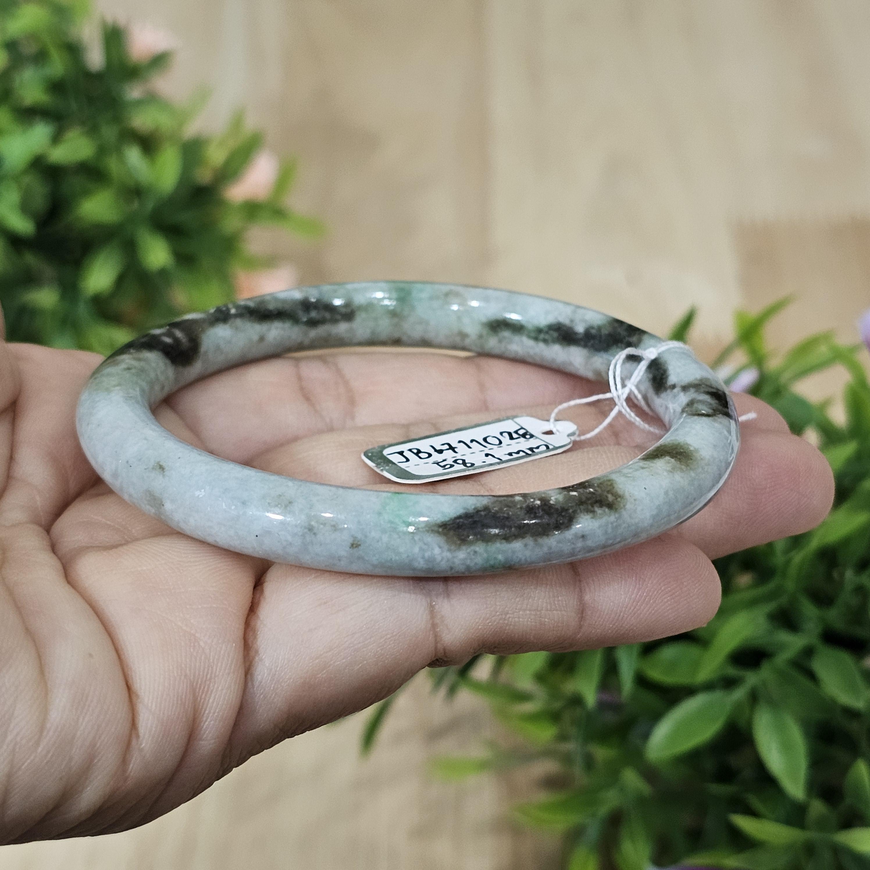 JB6711028 หยก พม่า แท้ Jade กำไลหยก 58.1 มม. (Jadeite bracelet) พม่า (Myanmar)