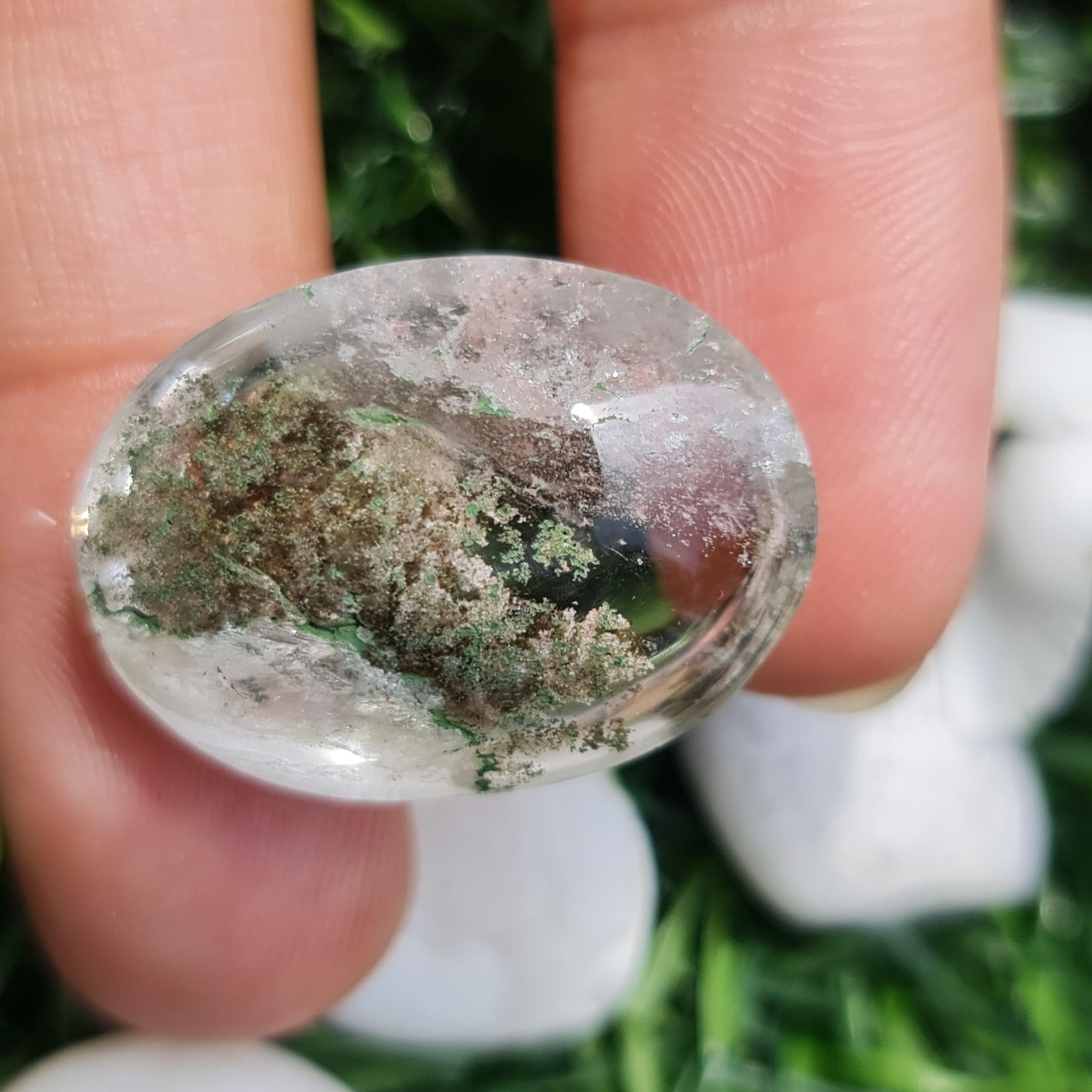 โป่งข่าม ควอตซ์ Rutilated Quartz 34.23 กะรัต Cts. พลอยแท้ อัญมณีมงคลประจําวันเกิด เครื่องประดับพลอย