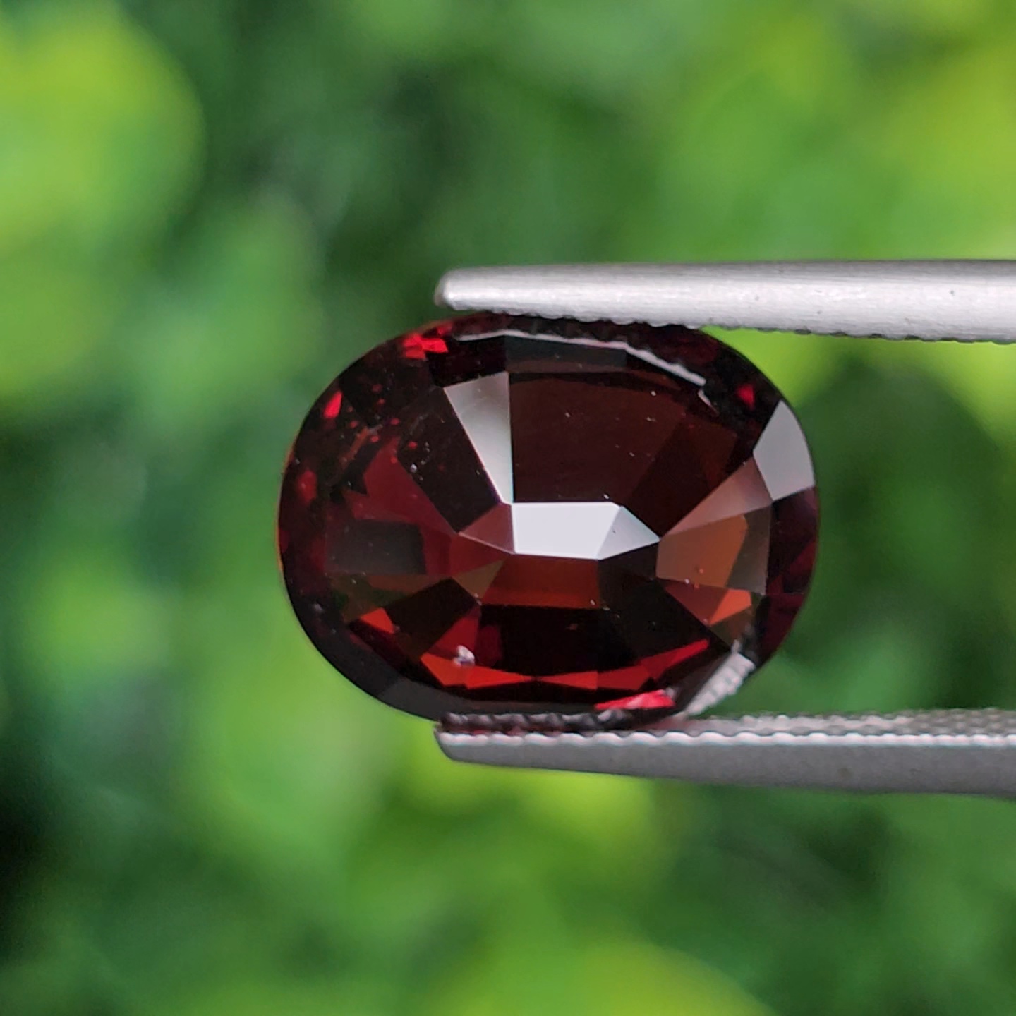 พลอย โกเมน Pyrope - Almandite Garnet 8.27 กะรัต (Cts.) พลอยแท้ อัญมณีมงคลประจําวันเกิด เครื่องประดับพลอย