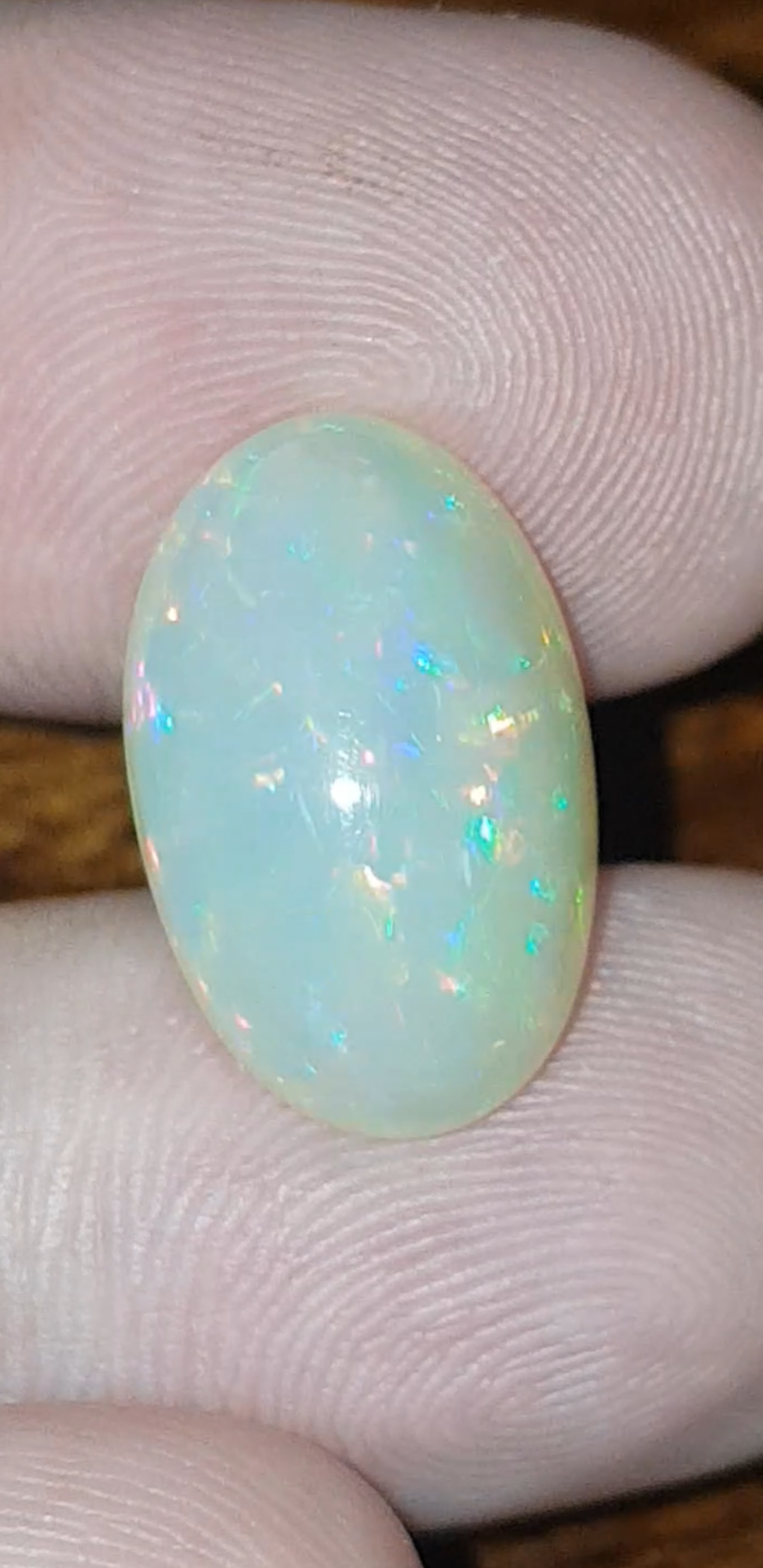 พลอย โอปอล Opal 7.35 กะรัต (Cts.) พลอยแท้ อัญมณีมงคลประจําวันเกิด เครื่องประดับพลอย