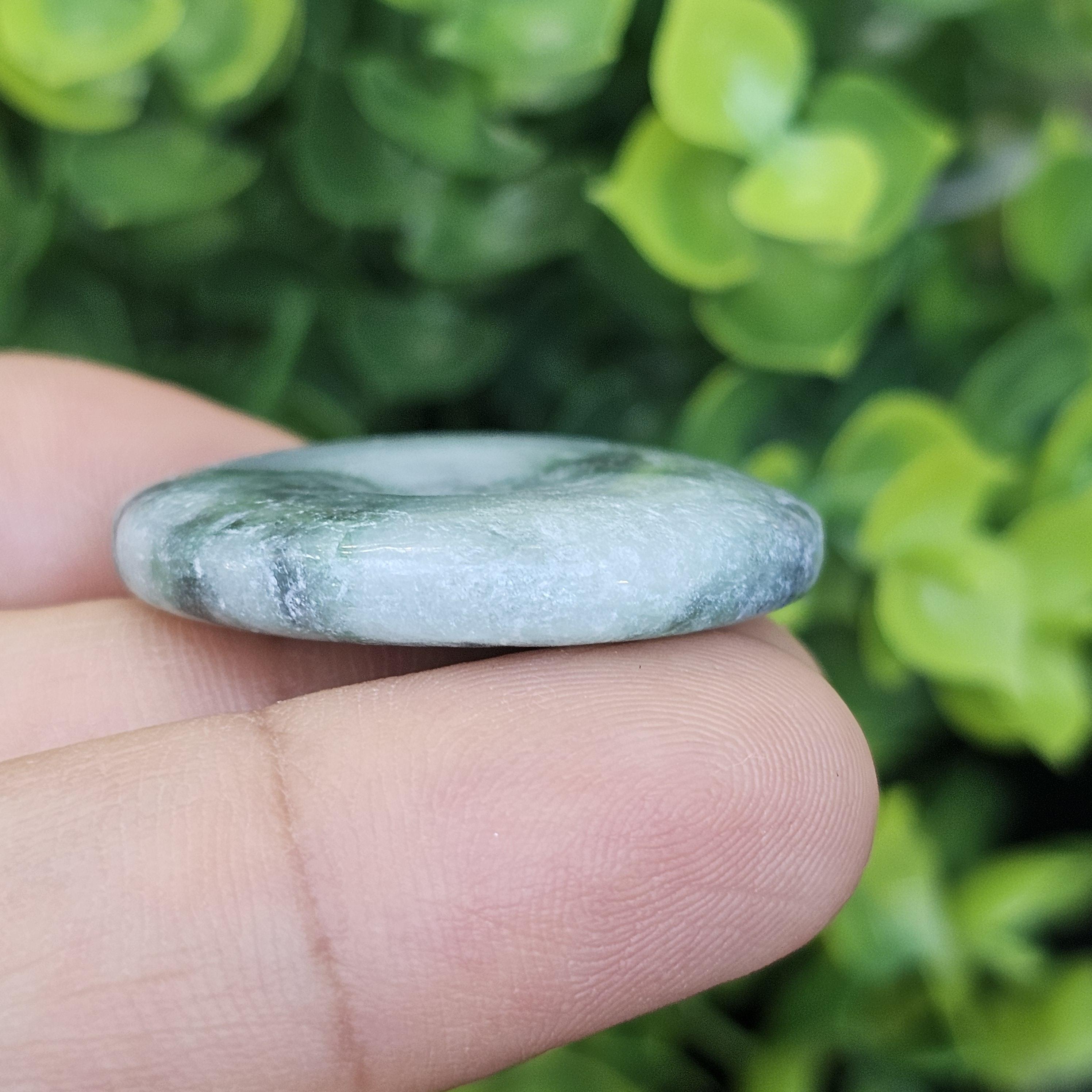 หยก พม่า แท้ Jade จี้โดนัทหยก (Bi-dise jadeite) พม่า (Myanmar) 57.20 กะรัต (Cts.)