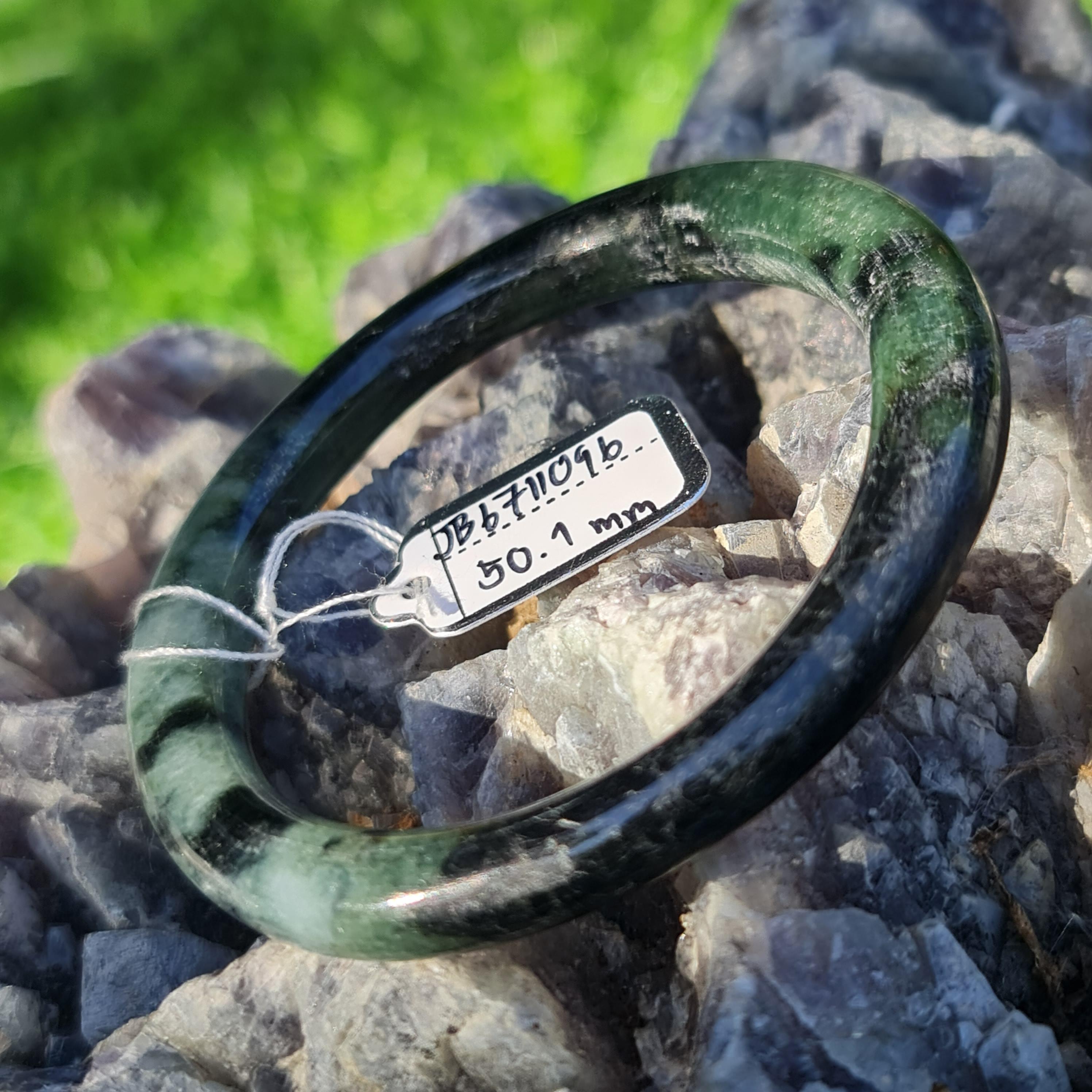 JB6711096 หยก พม่า แท้ Jade กำไลหยก (Jadeite bracelet) พม่า (Myanmar) 50.1 มม.