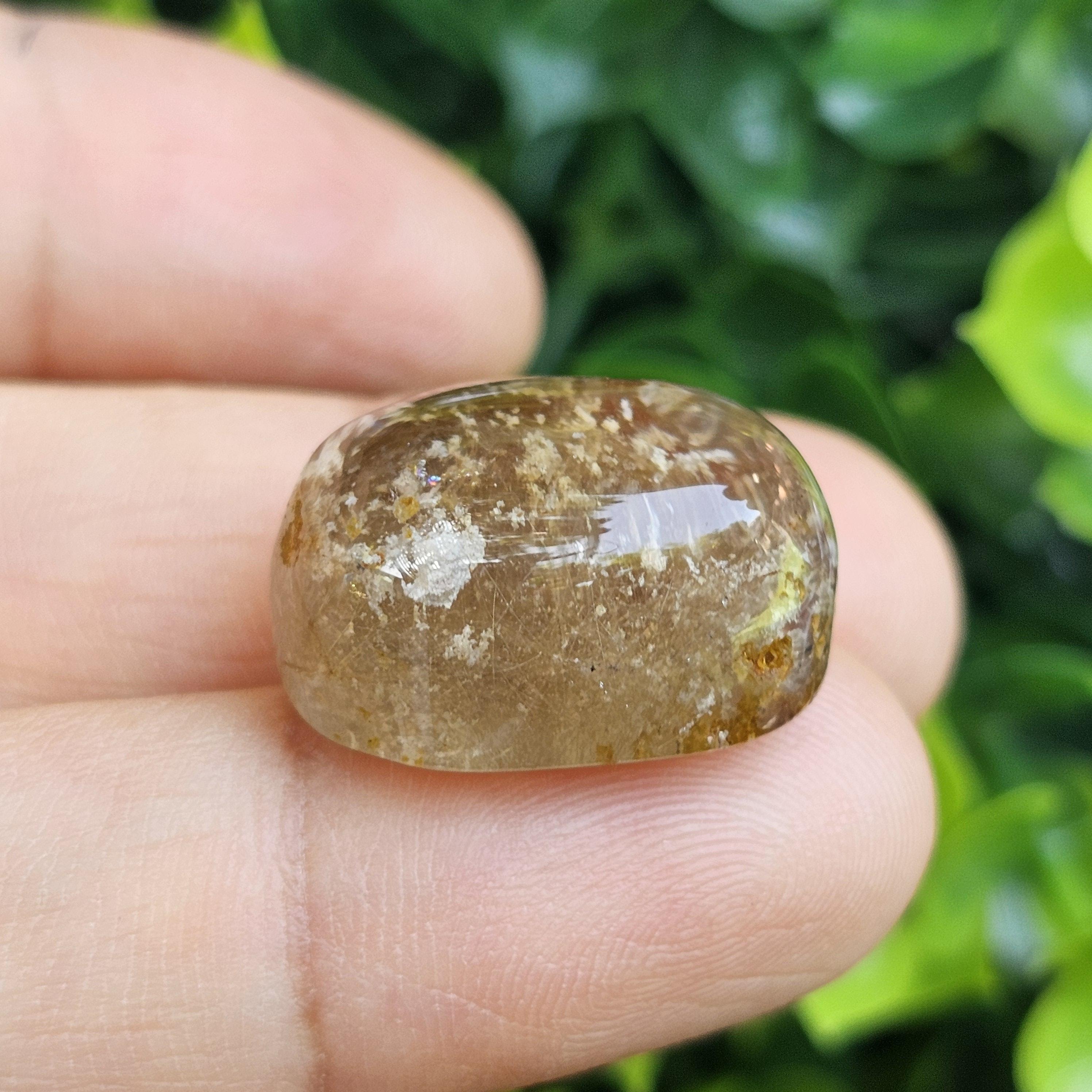 ไหมทอง ควอตซ์ Golden Rutilated Quartz 31.37 กะรัต Cts.พลอยแท้ อัญมณีมงคลประจําวันเกิด เครื่องประดับพลอย