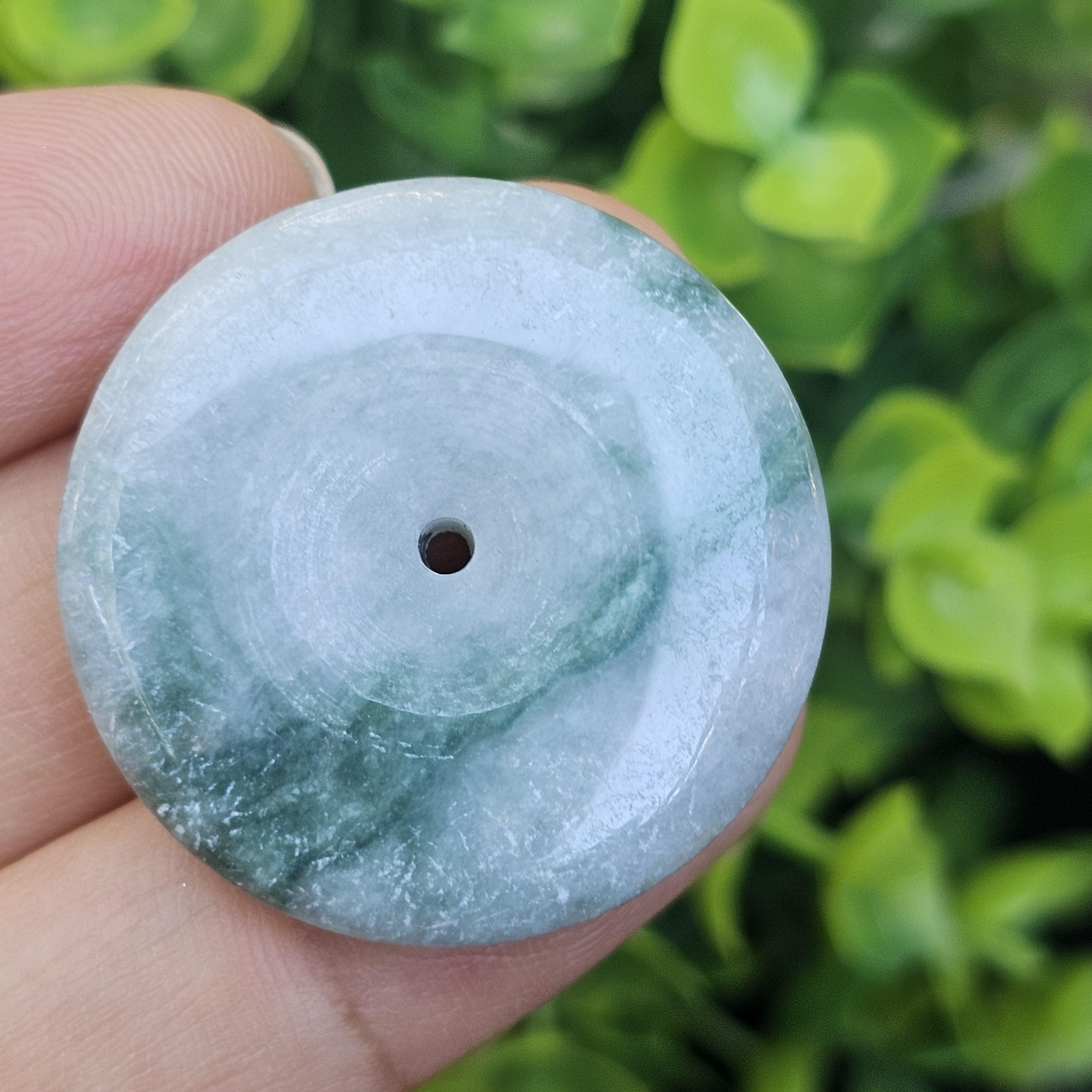 หยก พม่า แท้ Jade จี้โดนัทหยก (Bi-dise jadeite) พม่า (Myanmar) 71.53 กะรัต (Cts.)
