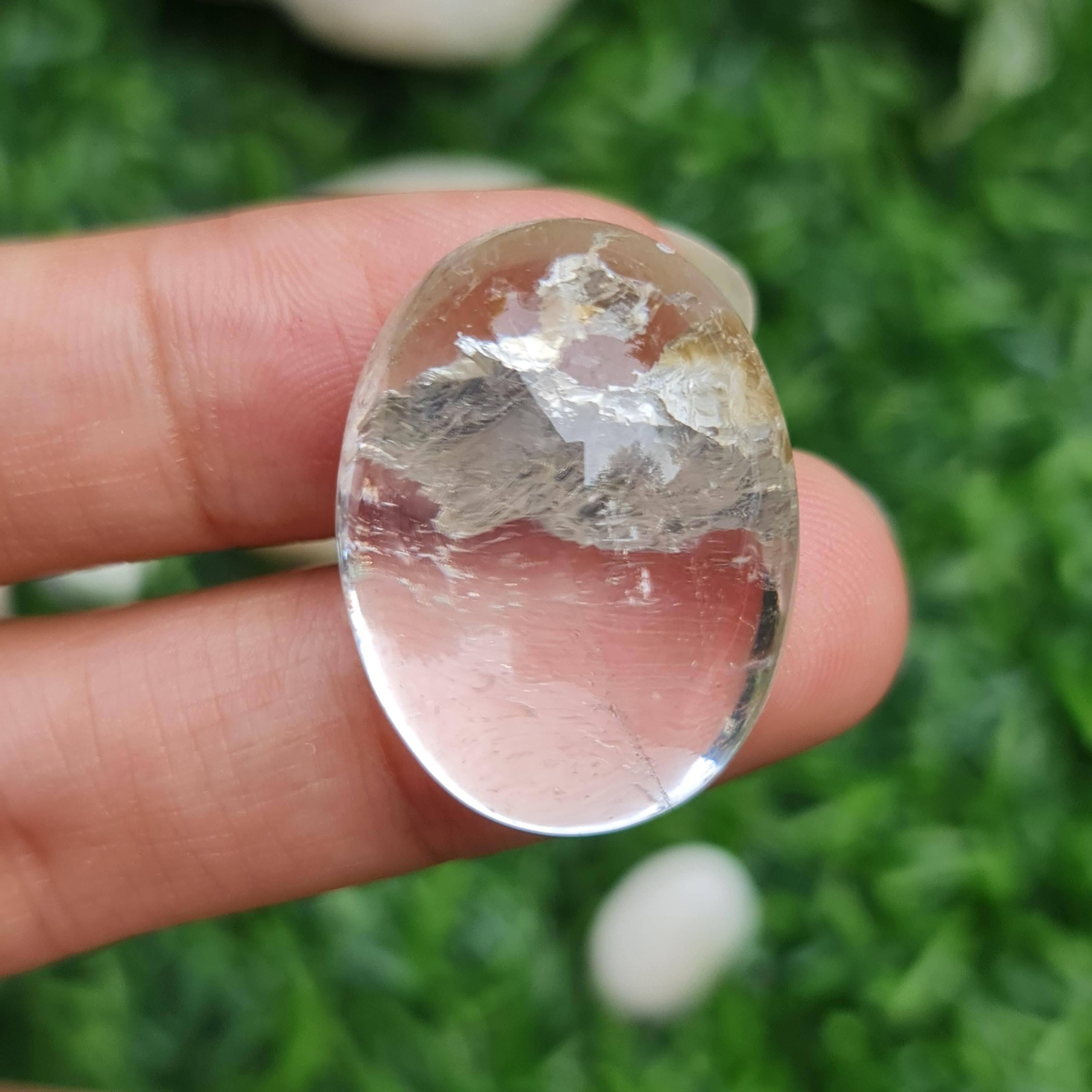 โป่งข่าม ควอตซ์ Rutilated Quartz 54.43 กะรัต Cts. พลอยแท้ อัญมณีมงคลประจําวันเกิด เครื่องประดับพลอย