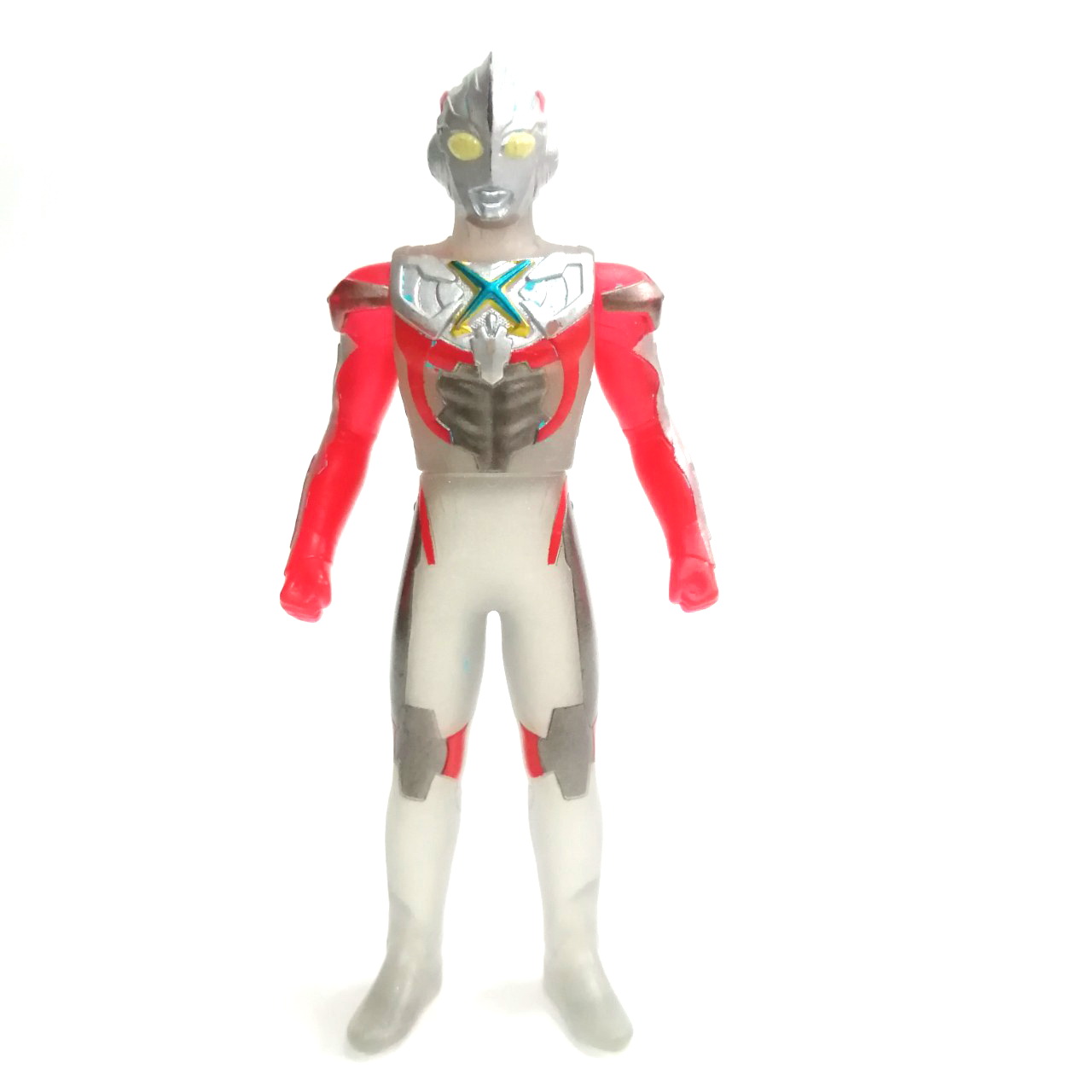 ซอฟ 4 นิ้ว ตัวพิเศษอุลตร้าแมนเอ๊กซ์ ตัวใส ทำสีเฉพาะจุด มีรอยบ้าง