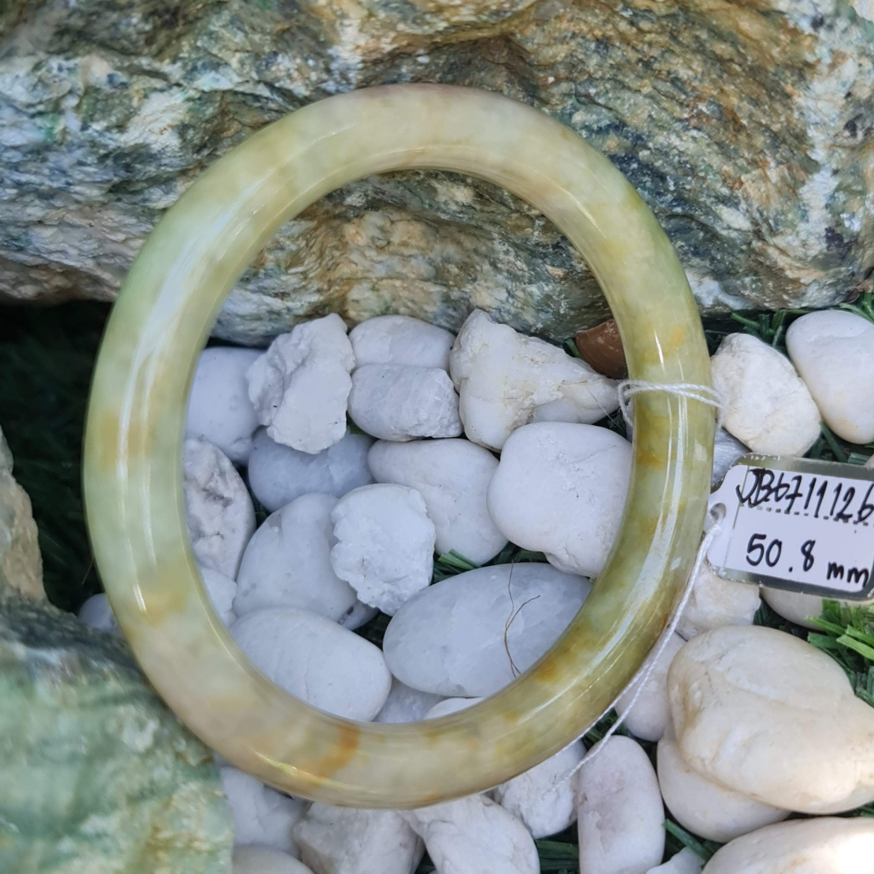 JB6711126 หยก พม่า แท้ Jade กำไลหยก 50.8 มม. (Jadeite bracelet) พม่า (Myanmar)