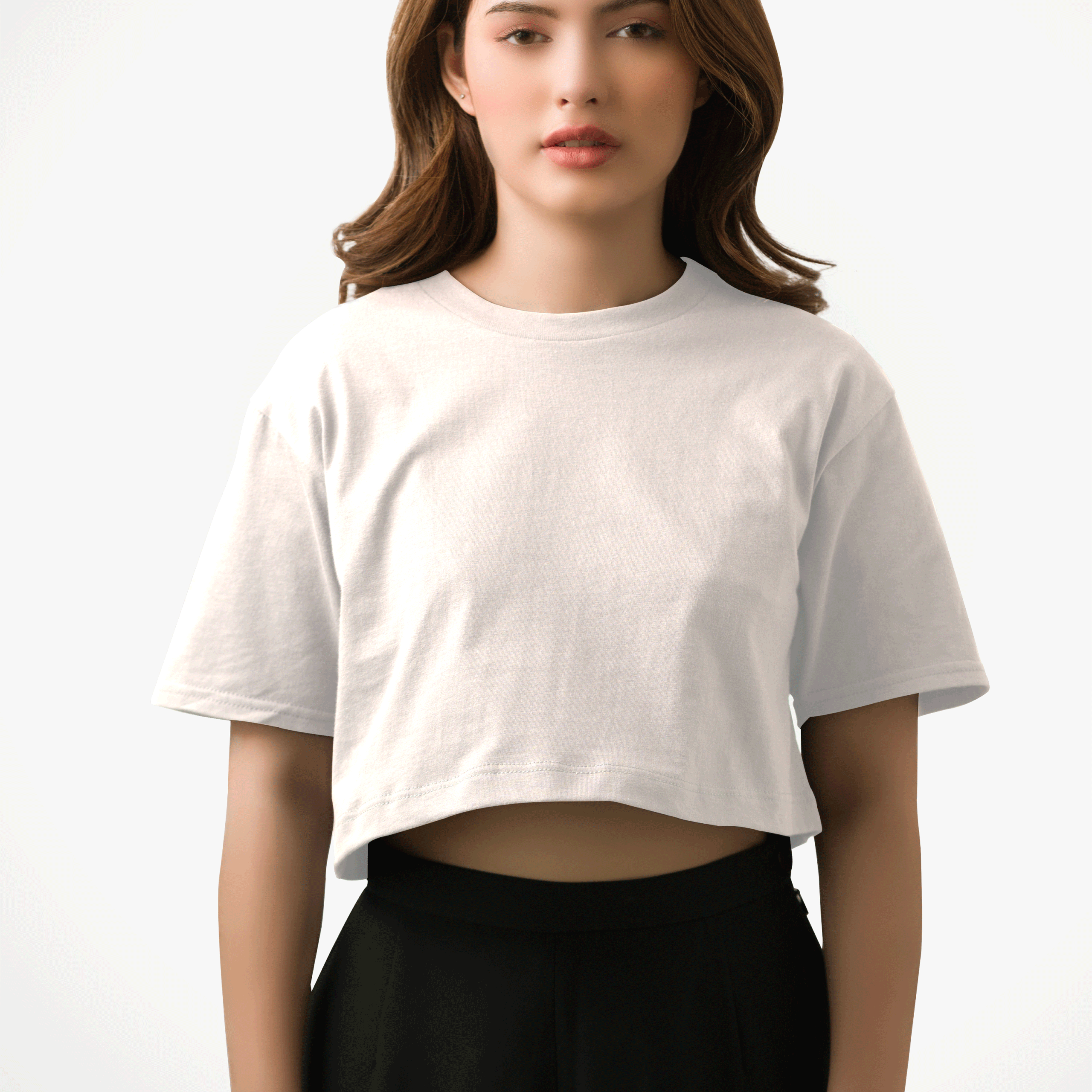 เสื้อยืด GILDAN 76C00 แคชชวล ครอป แขนสั้น