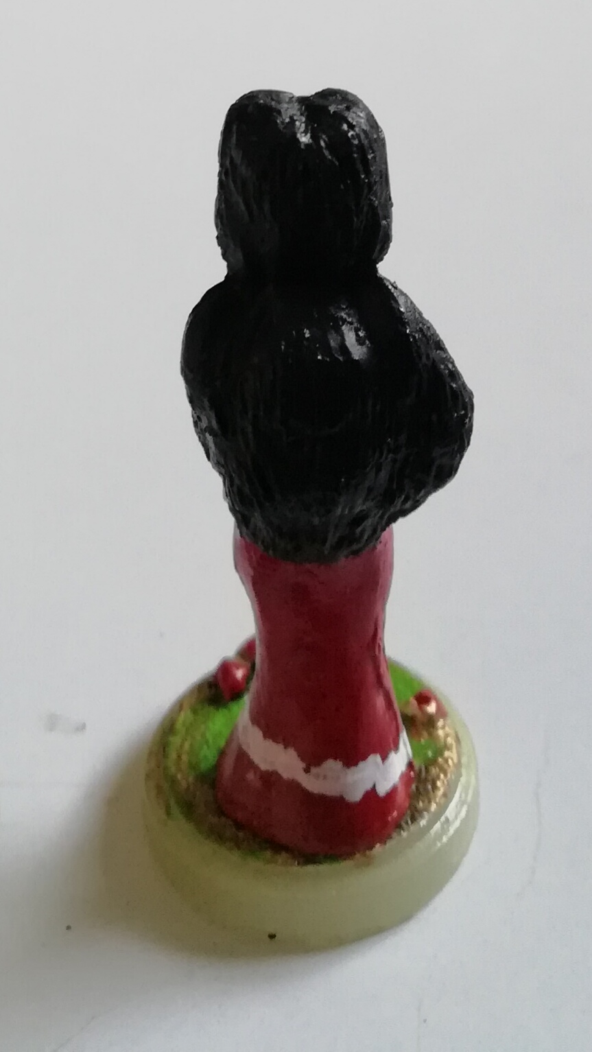 โมเดลผีนางรำพึง หน้าหลอน ตัวคริสมาสต์ พร้อมฐาน งานแฮนเมด วัสดุ : เรซิ่น เพ้นท์มือ, Thailand handmade toy, Ghost Rampeung, creepy face in Christmas dress, made from Resin, hand paint