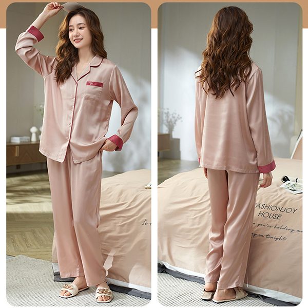 🚩พร้อมส่ง🚩ชุดนอนผ้าซาติน Silk Satin ผ้าไหมซาตินเกรดพรีเมี่ยม ผ้านุ่มลื่นละมุนผิว ใส่สบายไม่ร้อน (CT115)