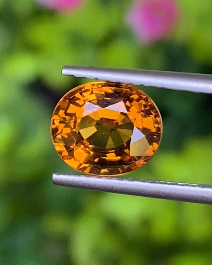 พลอย มาลี การ์เน็ท Mali Garnet 2.42 กะรัต Cts. พร้อมใบเซอร์ พลอยแท้ อัญมณีมงคลประจําวันเกิด เครื่องประดับพลอย