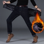 Regular Jeans กางเกงยีนส์กันหนาวผู้ชาย ซับกำมะหยี่หนาอุ่น (10309MM)