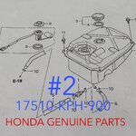 ถังน้ำมันเชื้อเพลิง เวฟ125S,R(ปี2001-03)หัวเทิก/คาบู