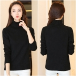 เสื้อไหมพรมคอเต่า แขนยาว ผ้าไหมพรมวูลหนานุ่ม (12081B)