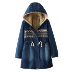 เสื้อโค้ทยีนส์กันหนาวใส่ติดลบได้ มีฮู้ด ซับผ้าขนนุ่ม (11797LM)